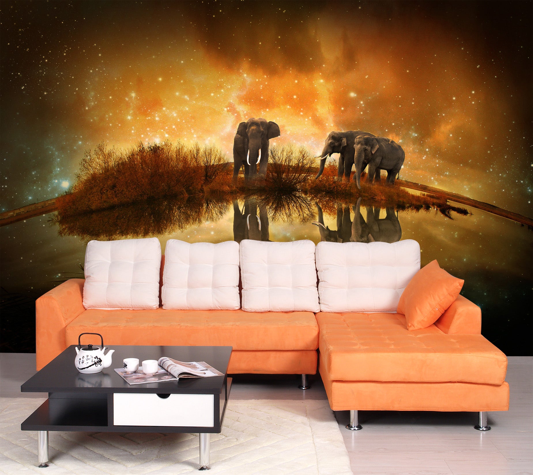 3D Star Elephant 001 Wall Murals Wallpaper AJ Wallpaper 2 