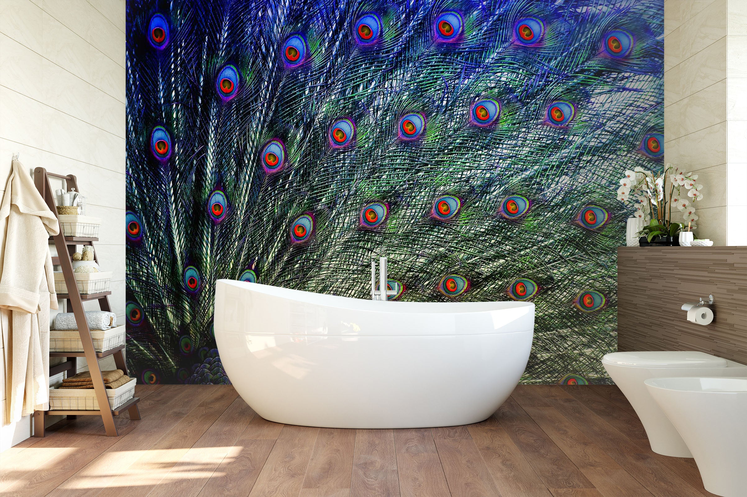 3D Peacock Feather 257 Wall Murals