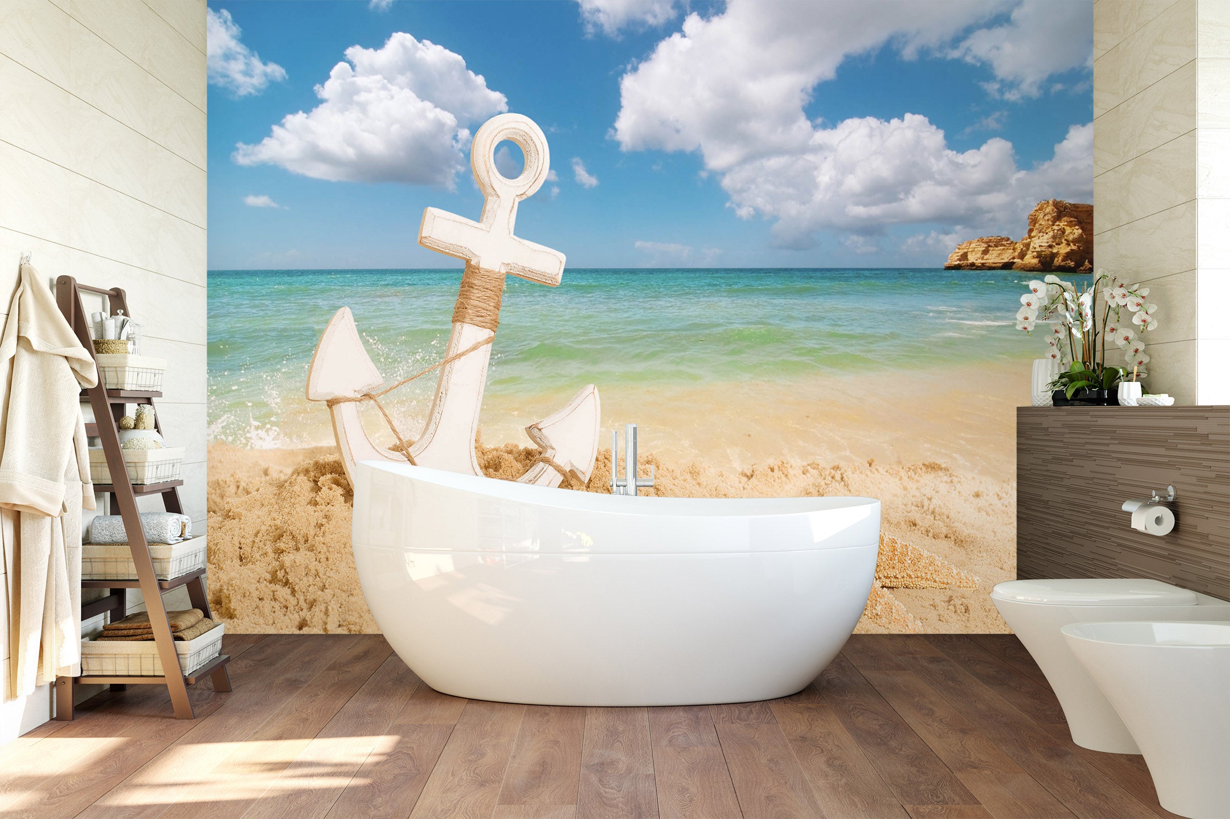 3D Beach Water 1639 Wall Murals