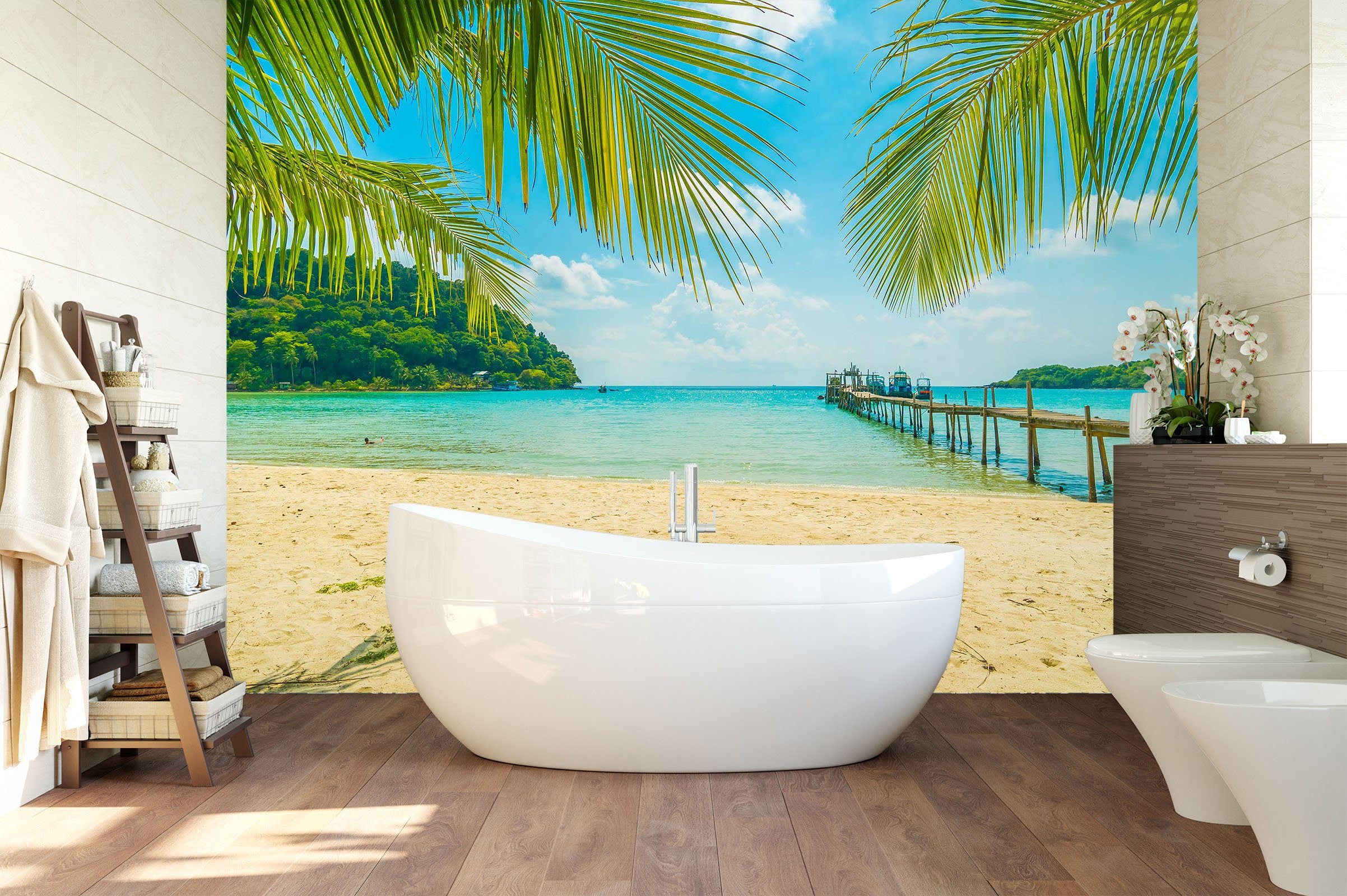 3D Beach Seascape 128 Wall Murals Wallpaper AJ Wallpaper 2 