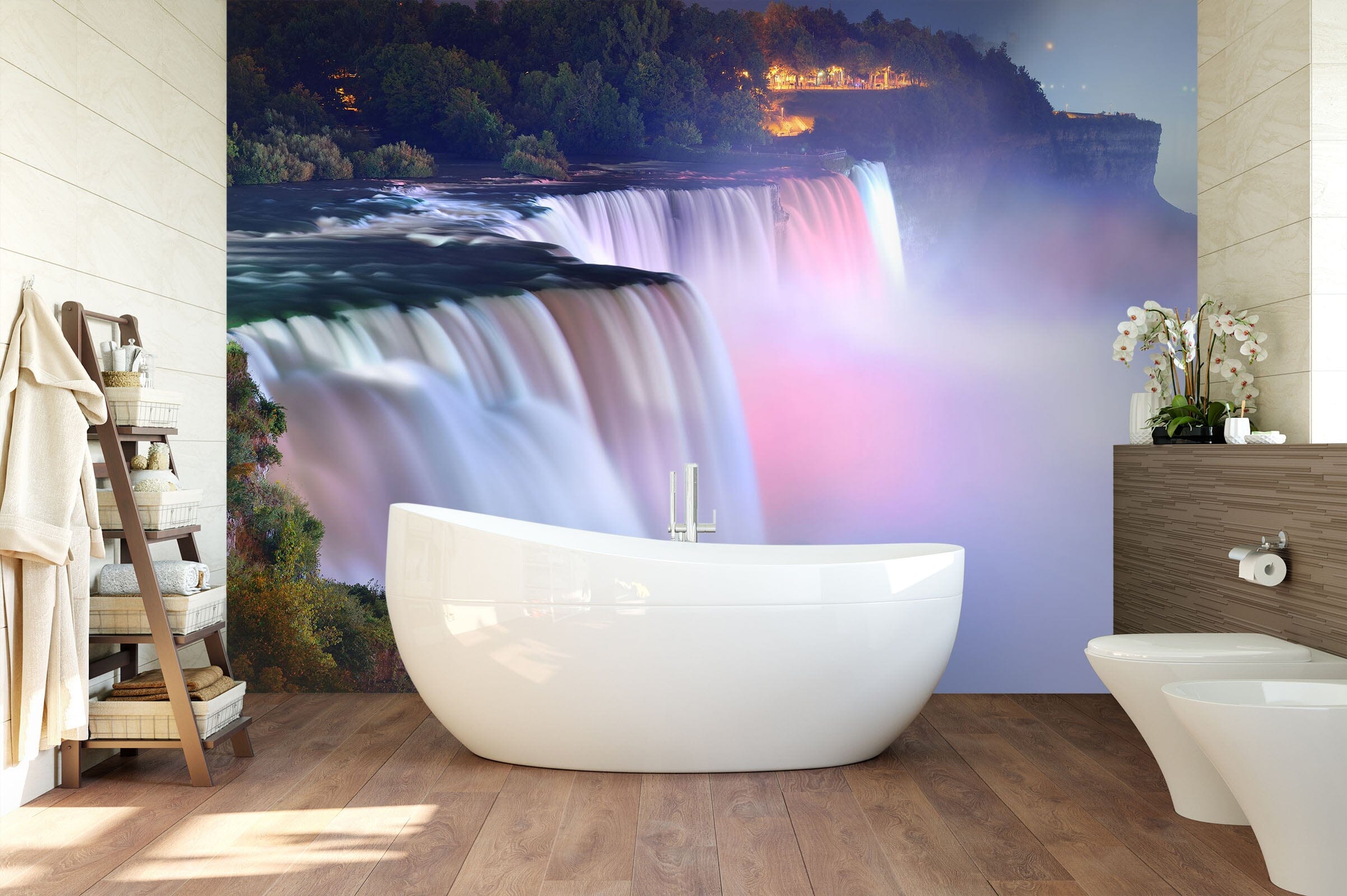 3D Colored Waterfall 085 Wall Murals Wallpaper AJ Wallpaper 2 