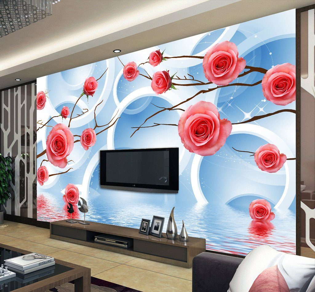 3D Red Blossom Flower 09 Wallpaper AJ Wallpaper 