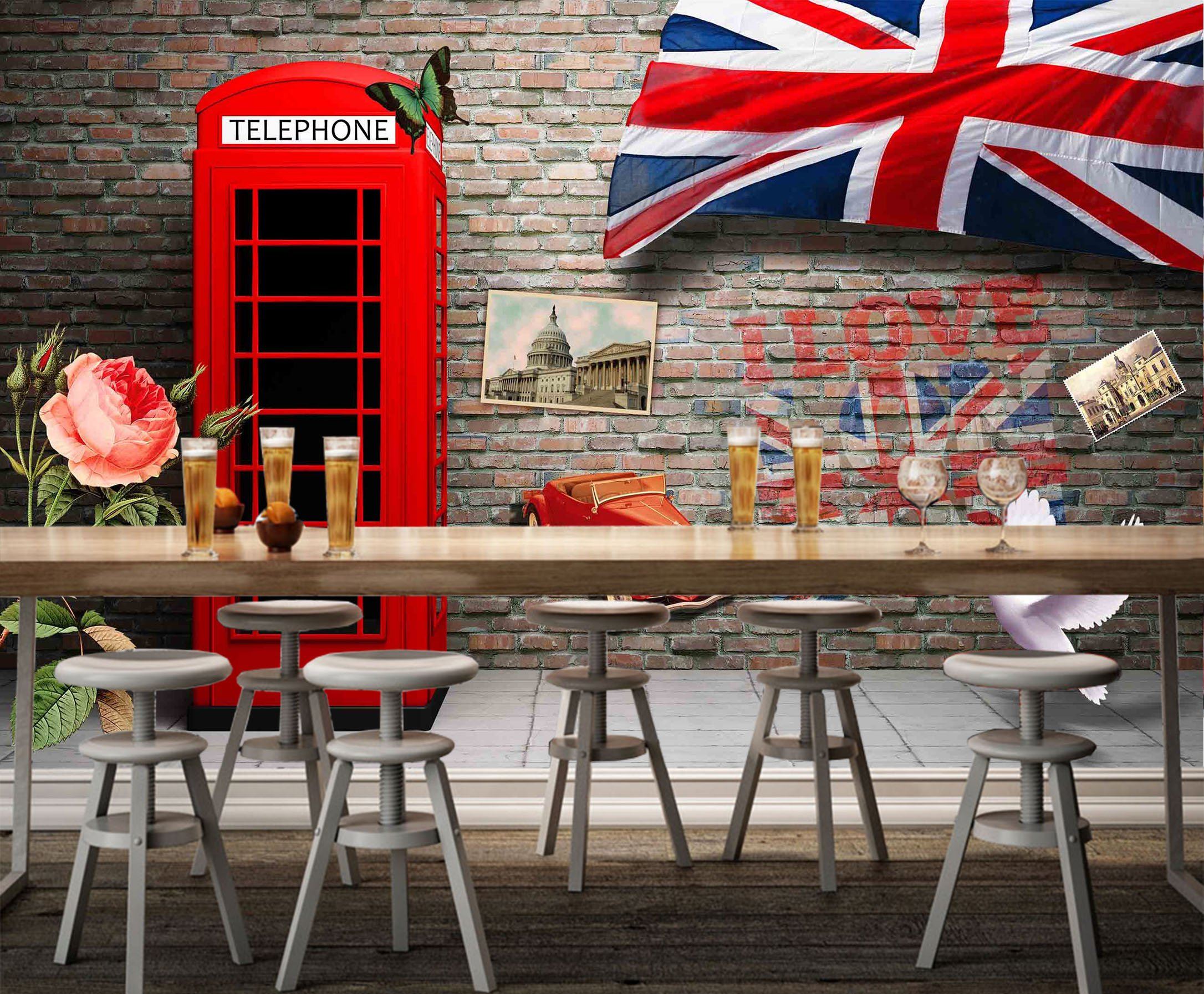 3D Telephone Booth 742 Wallpaper AJ Wallpaper 