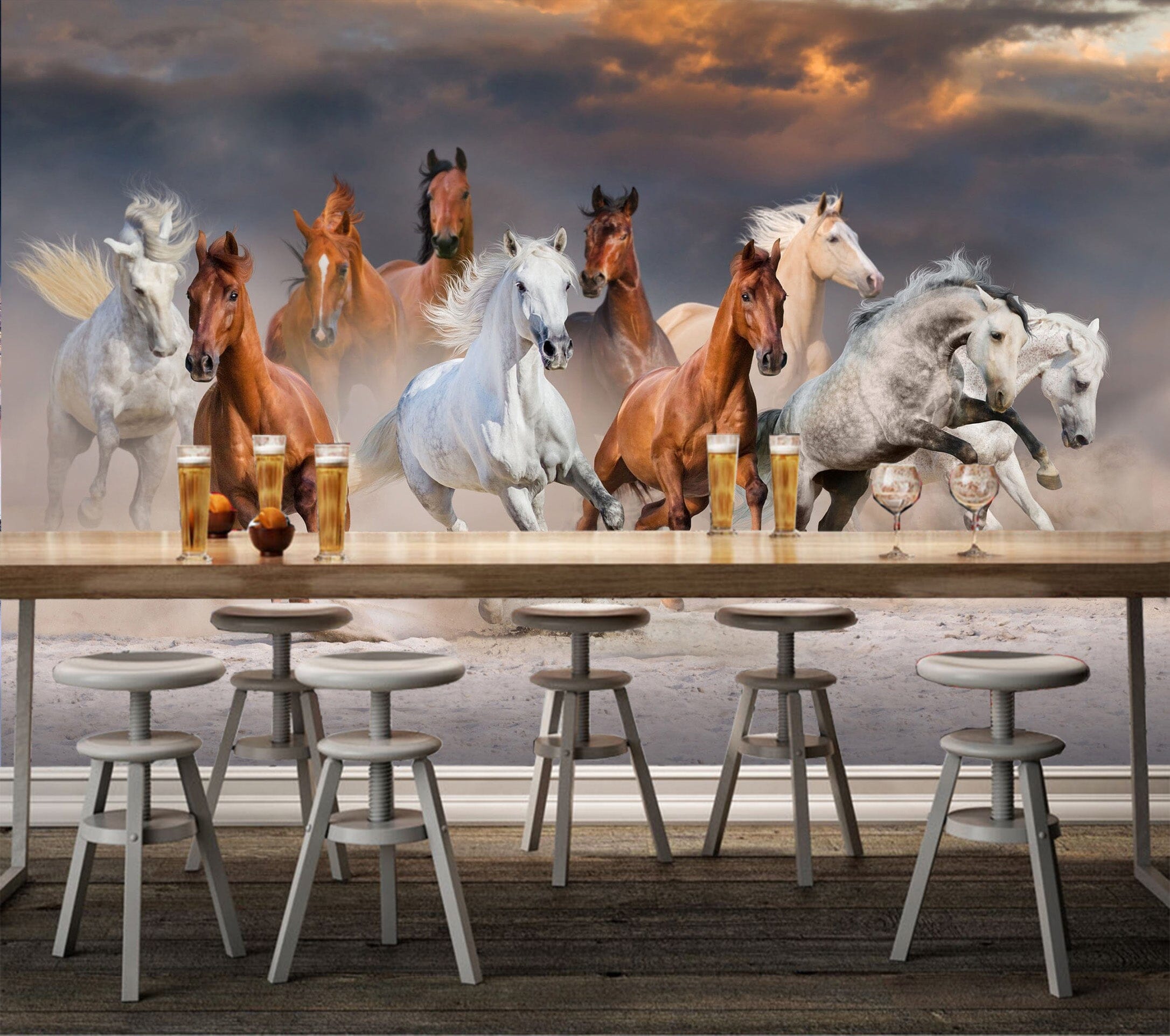 3D Running Horse 1047 Wall Murals Wallpaper AJ Wallpaper 2 