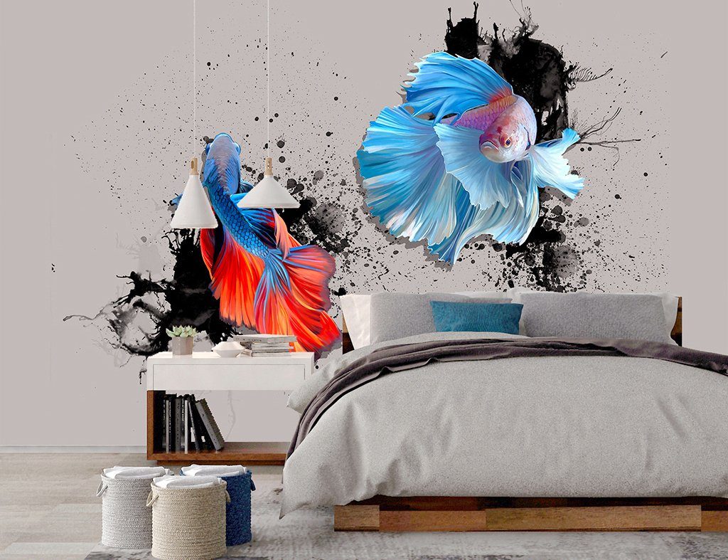 3D Goldfish 350 Wall Murals Wallpaper AJ Wallpaper 2 