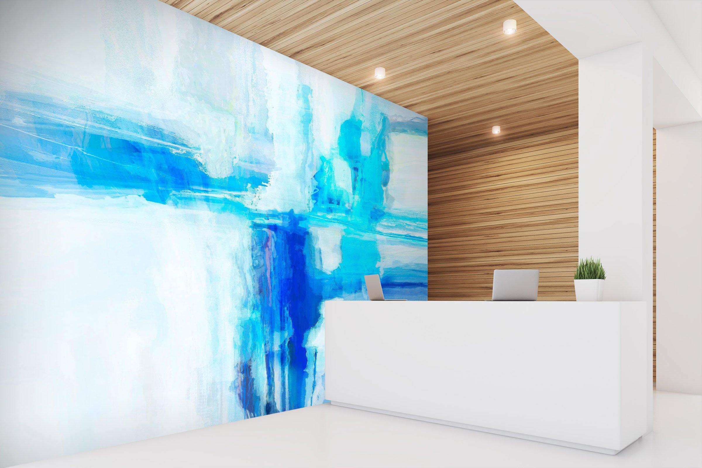 3D Blue Waterfall 1424 Michael Tienhaara Wall Mural Wall Murals Wallpaper AJ Wallpaper 2 