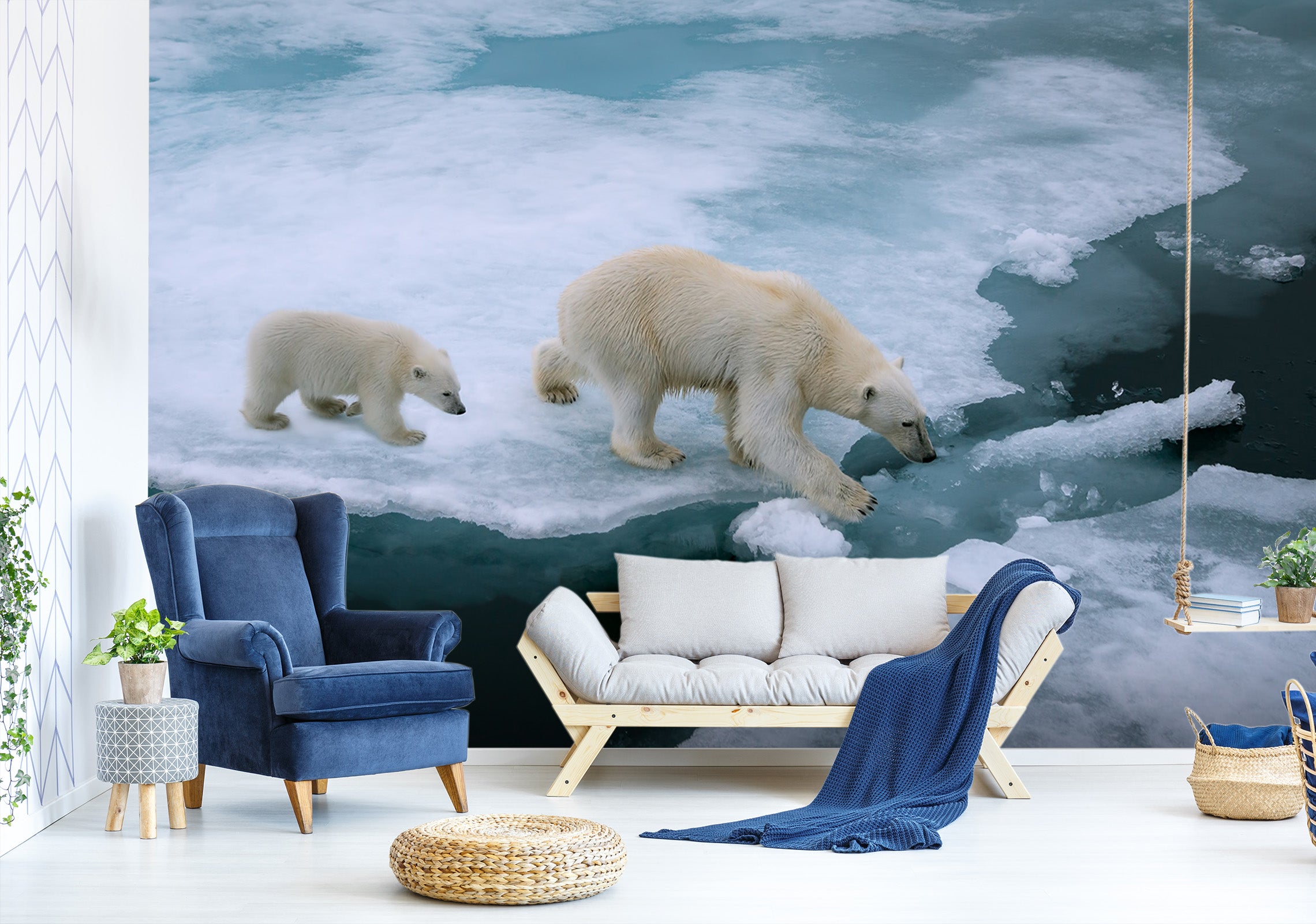 3D Glacier Bear 189 Wall Murals