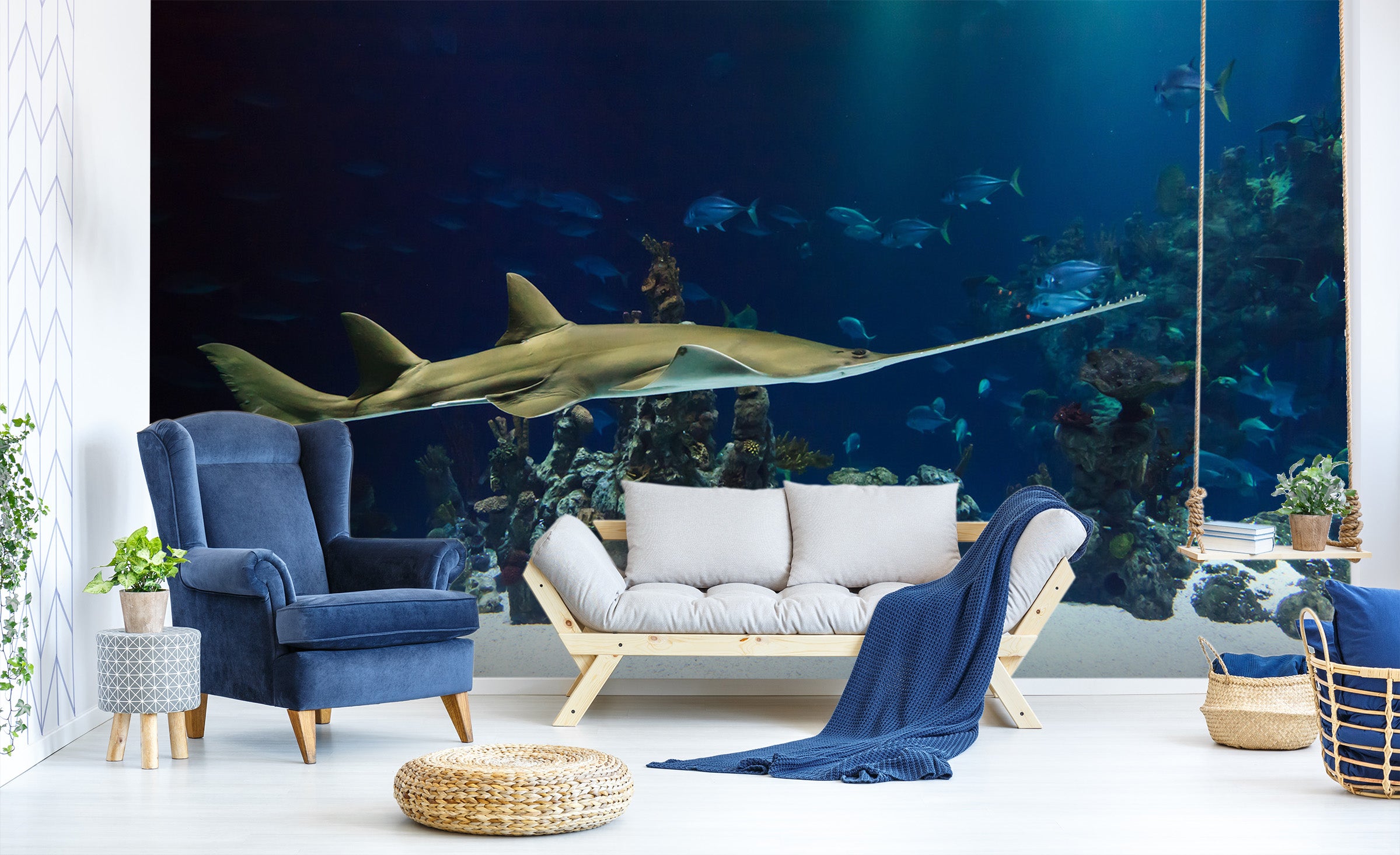 3D Seabed Sawfish 131 Wall Murals