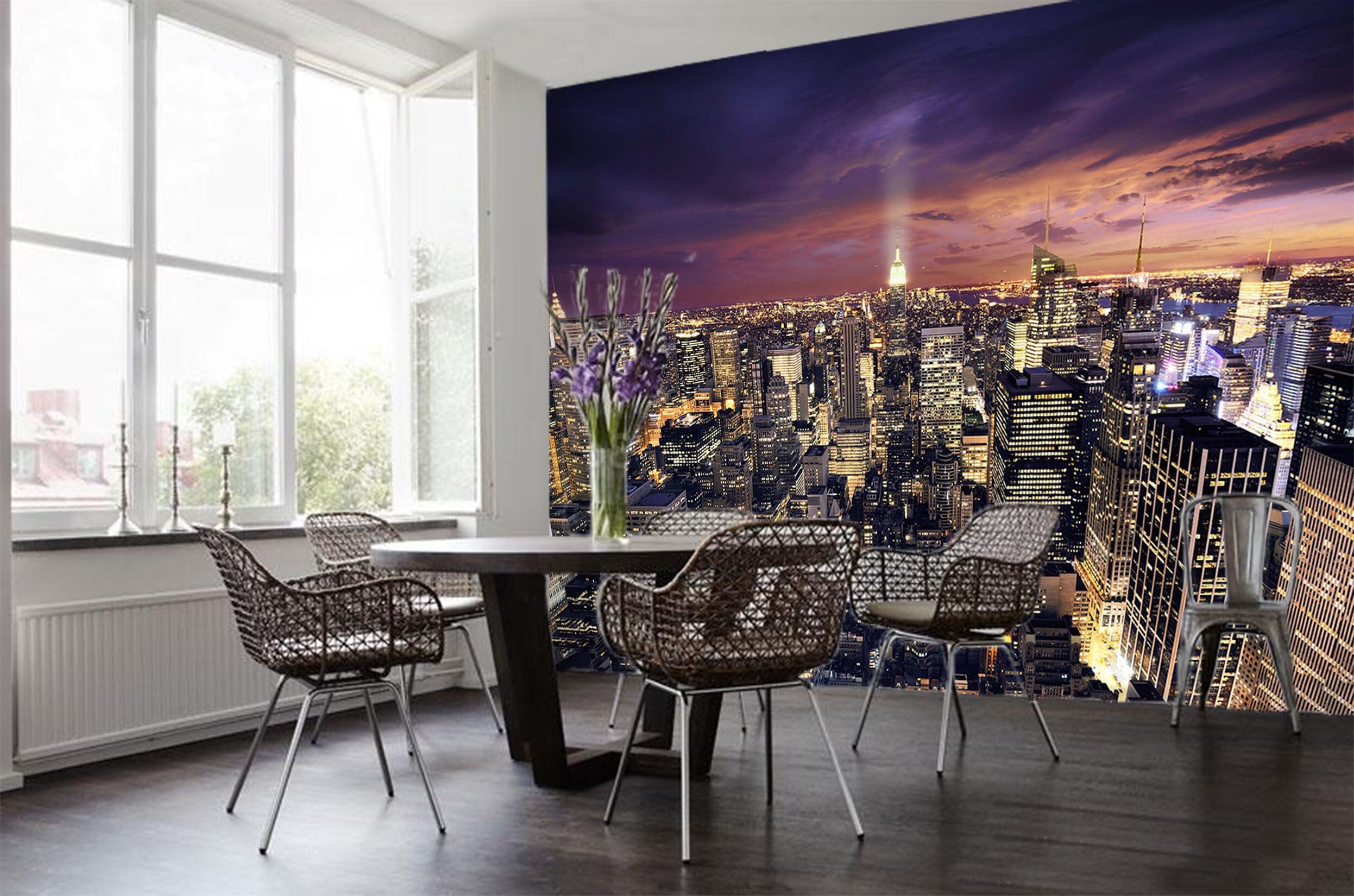 3D City Night View 023 Wall Murals Wallpaper AJ Wallpaper 2 