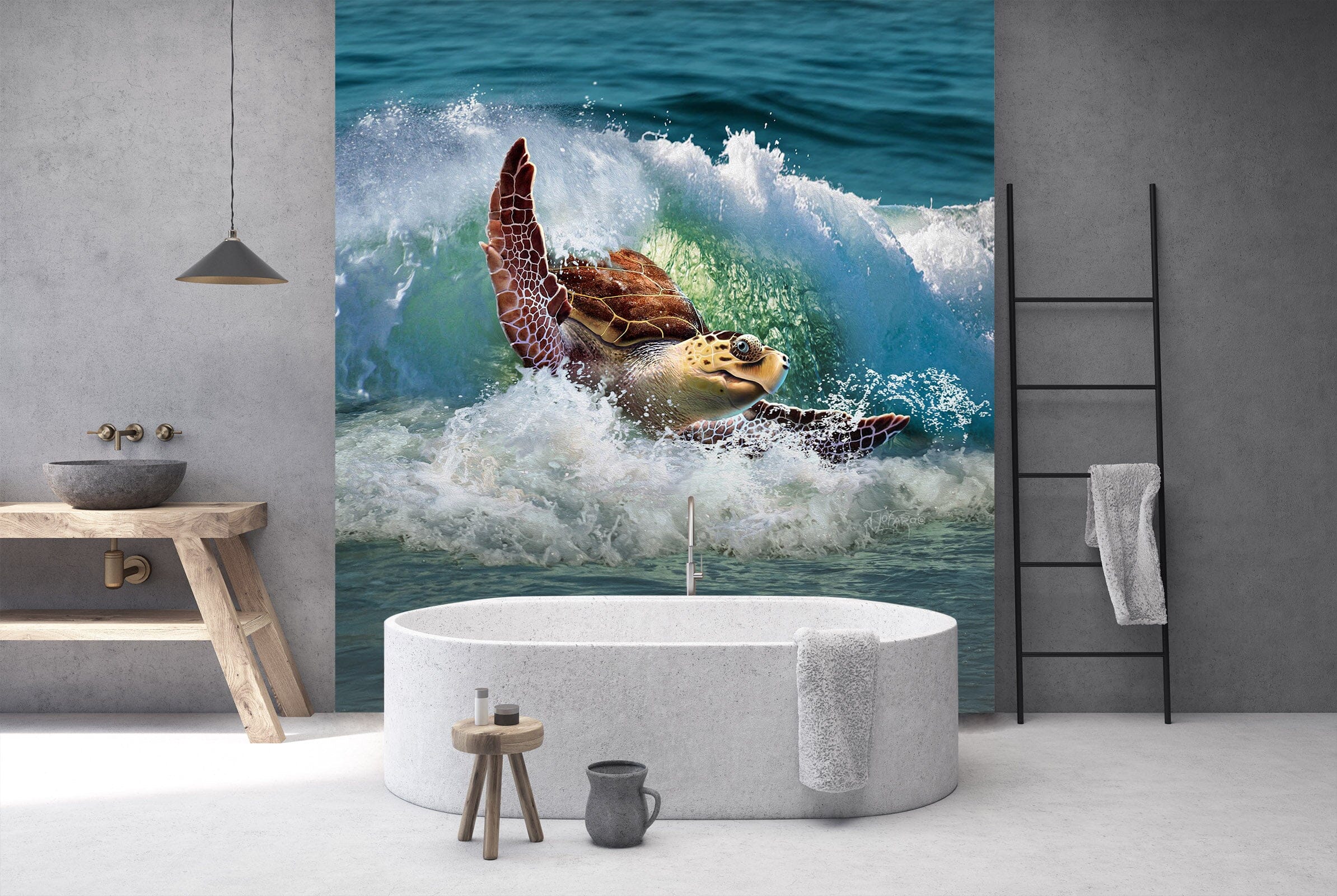 3D Sea Turtle 111 Jerry LoFaro Wall Mural Wall Murals Wallpaper AJ Wallpaper 2 