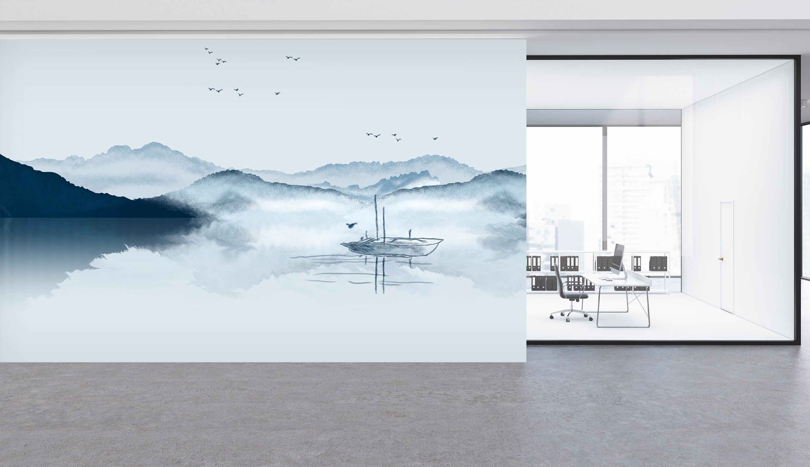 3D Mountain River 1421 Wall Murals