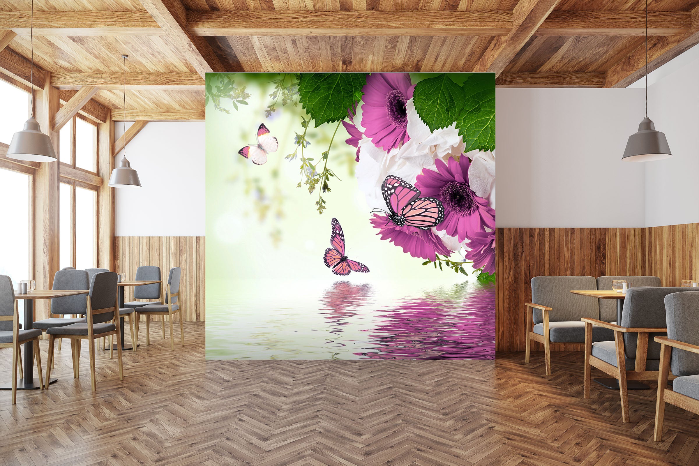 3D Red Butterfly 200 Wall Murals