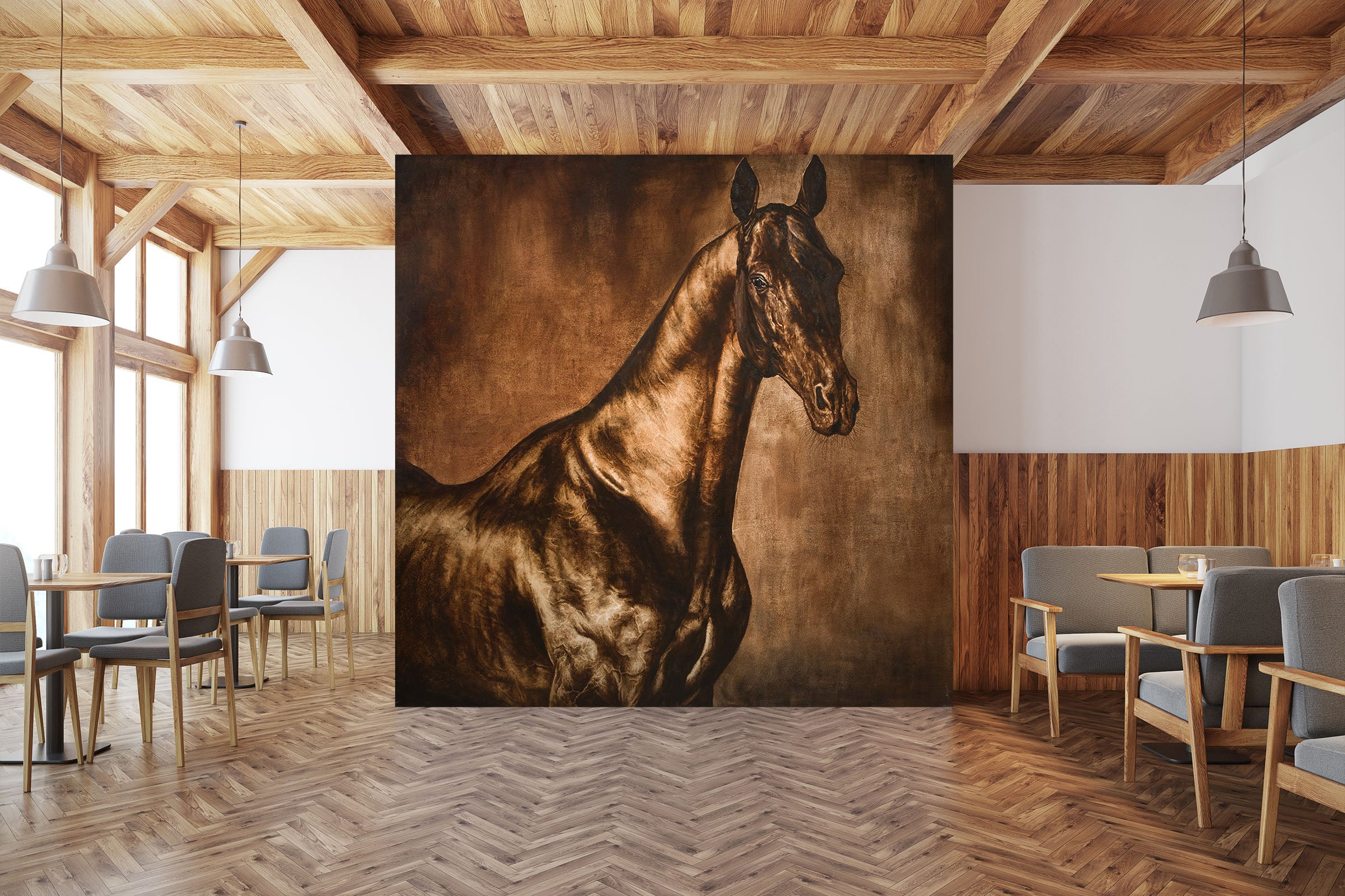 3D Prairie Horse 235 Wall Murals