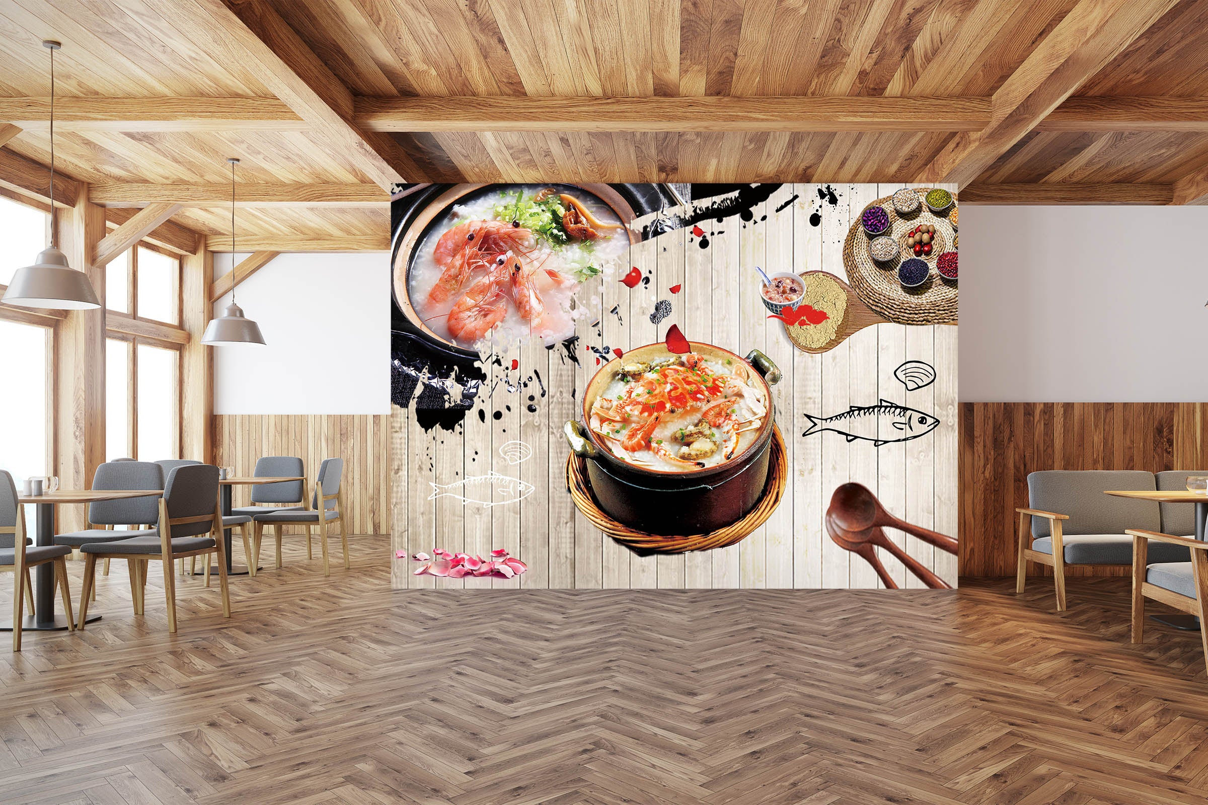 3D Sichuan Hot Pot 3009 Wall Murals