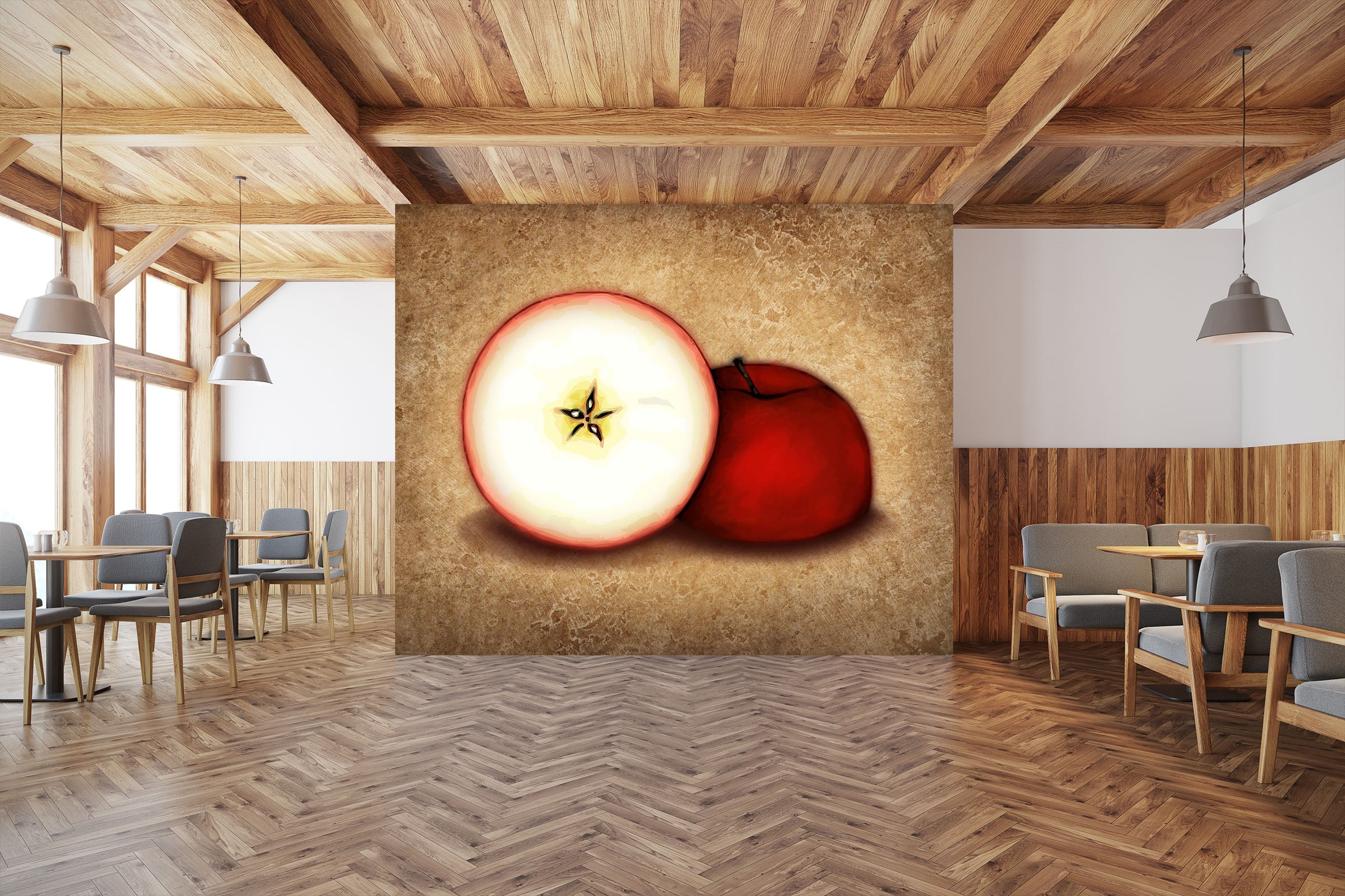 3D Red Apple 8775 Brigid Ashwood Wall Mural Wall Murals