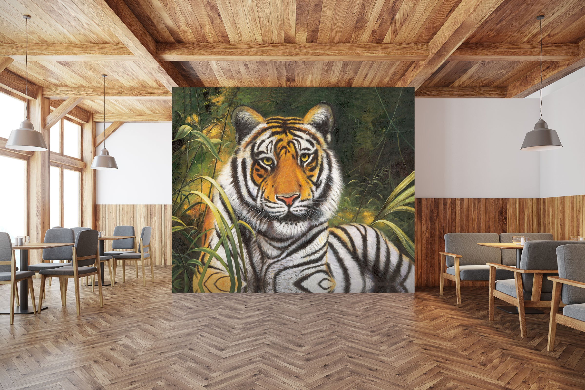 3D Mighty Tiger 218 Wall Murals