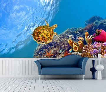 3D Turtle 023 Wall Murals Wallpaper AJ Wallpaper 2 