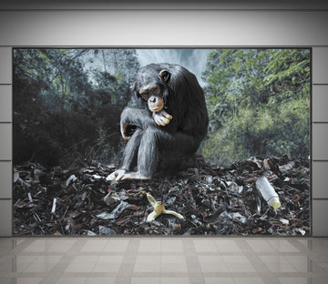 3D Chimpanzee 041 Wall Murals Wallpaper AJ Wallpaper 2 