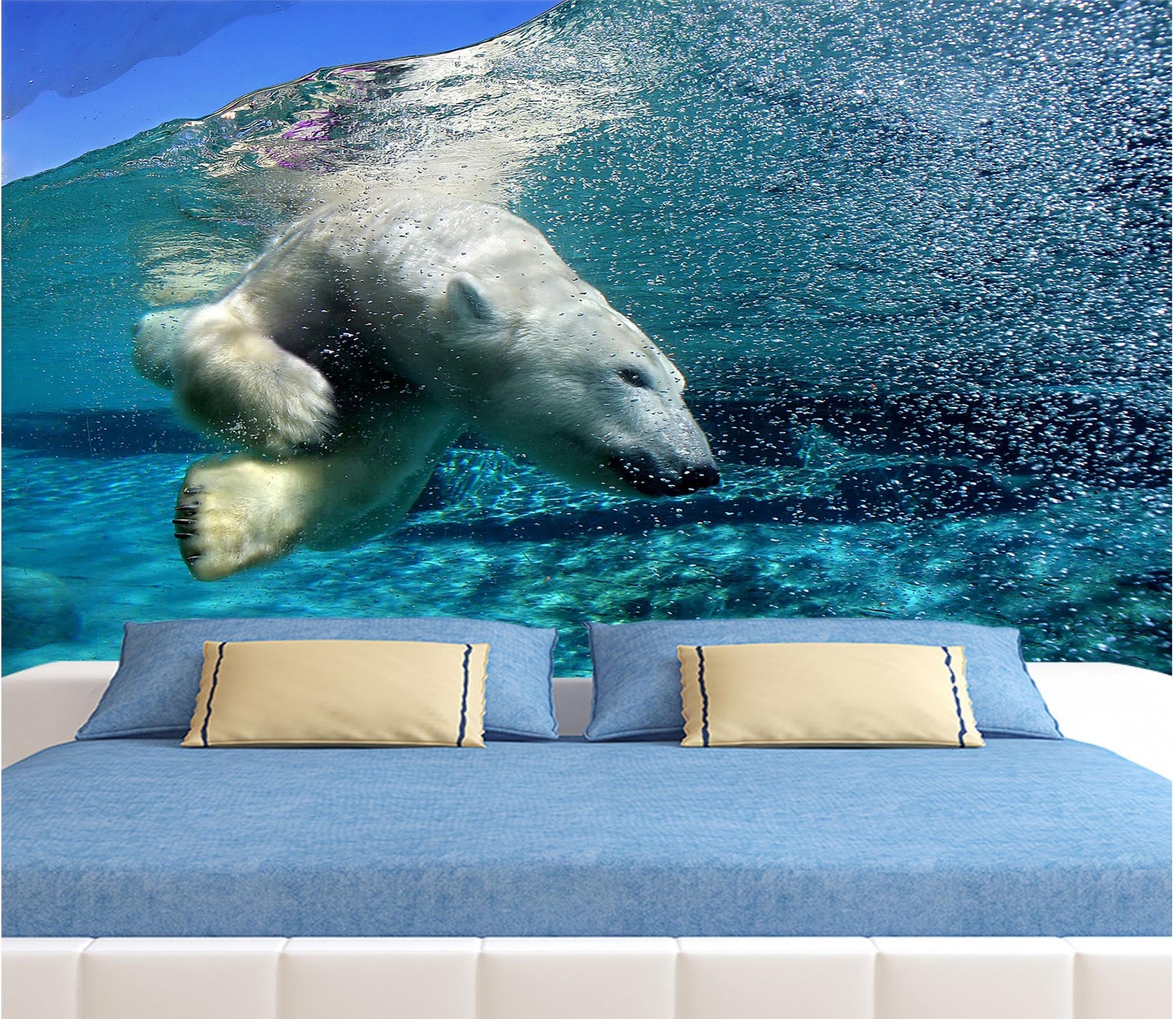 3D Polar Bear 020 Wall Murals Wallpaper AJ Wallpaper 2 