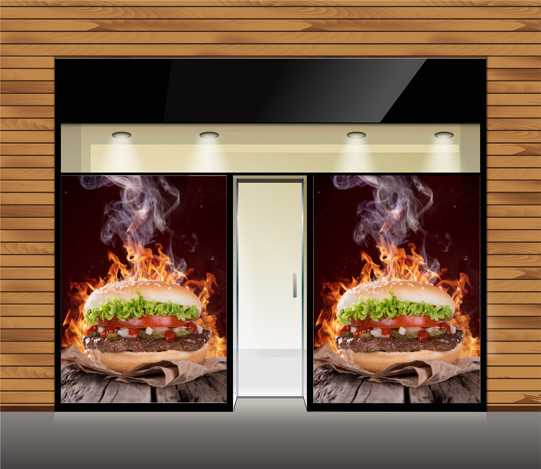 3D Delicious Burger 030 Food Wall Murals Wallpaper AJ Wallpaper 2 