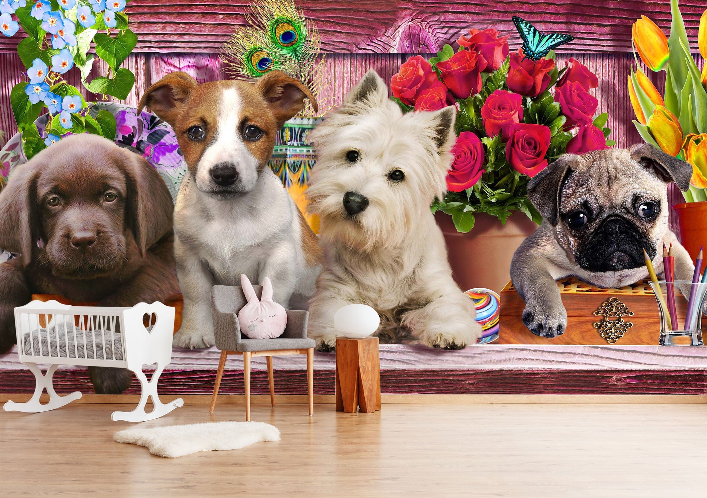 3D Cute Dog 1407 Adrian Chesterman Wall Mural Wall Murals Wallpaper AJ Wallpaper 2 