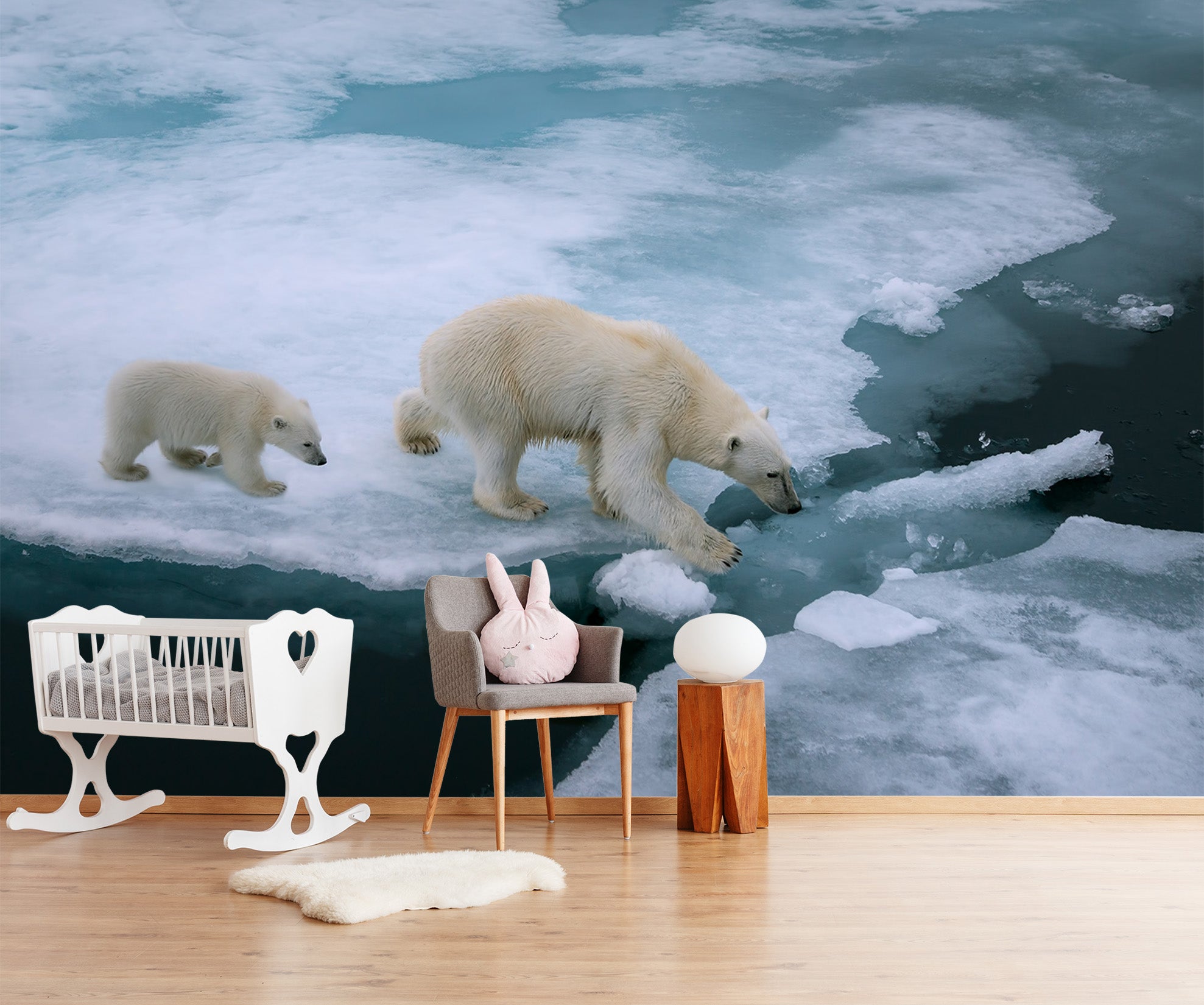 3D Glacier Bear 189 Wall Murals