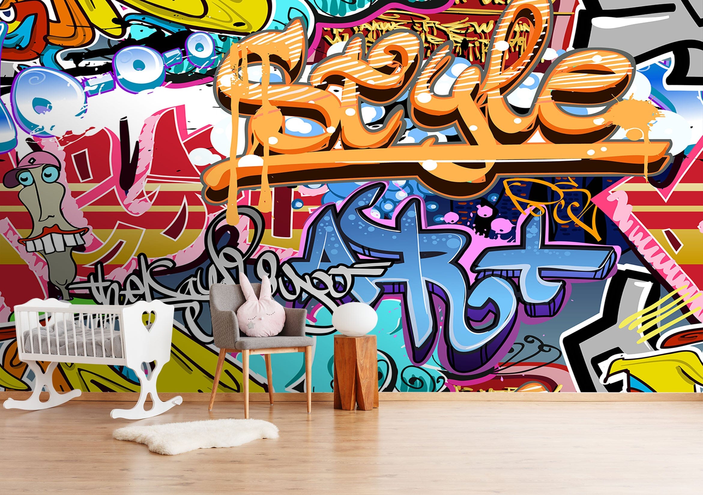 3D Color Graffiti 111 Wall Murals Wallpaper AJ Wallpaper 2 