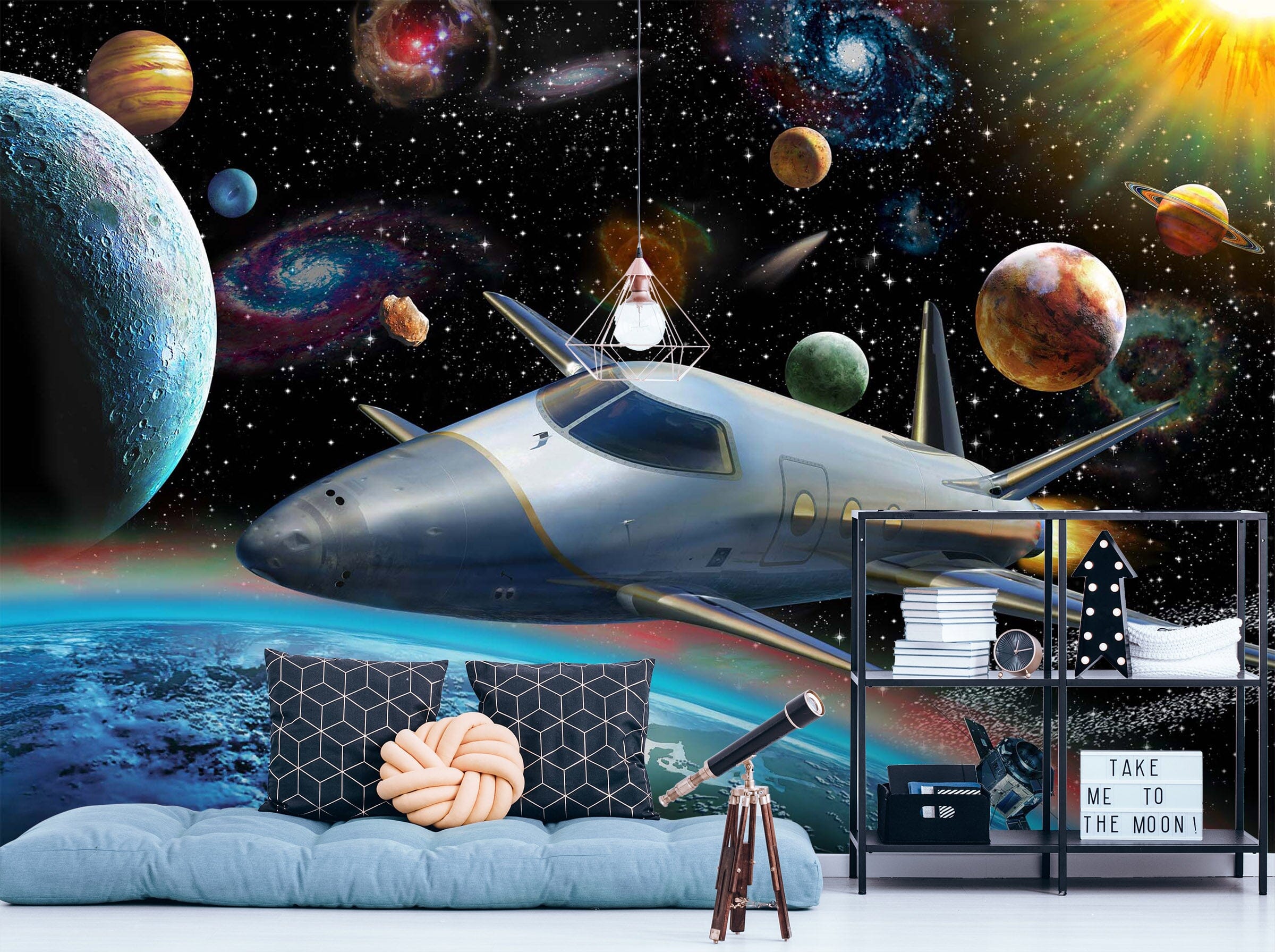 3D Spacecraft 1420 Adrian Chesterman Wall Mural Wall Murals Wallpaper AJ Wallpaper 2 