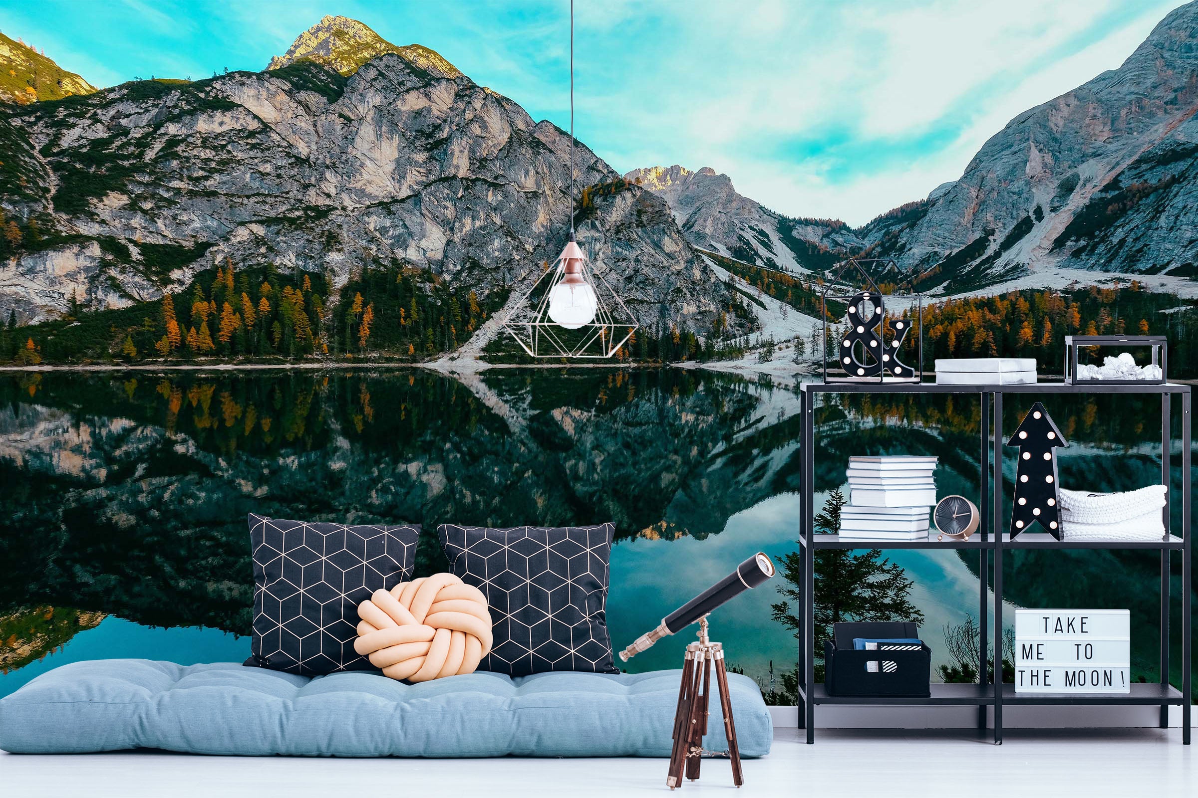 3D Valley Lake 2032 Wall Murals