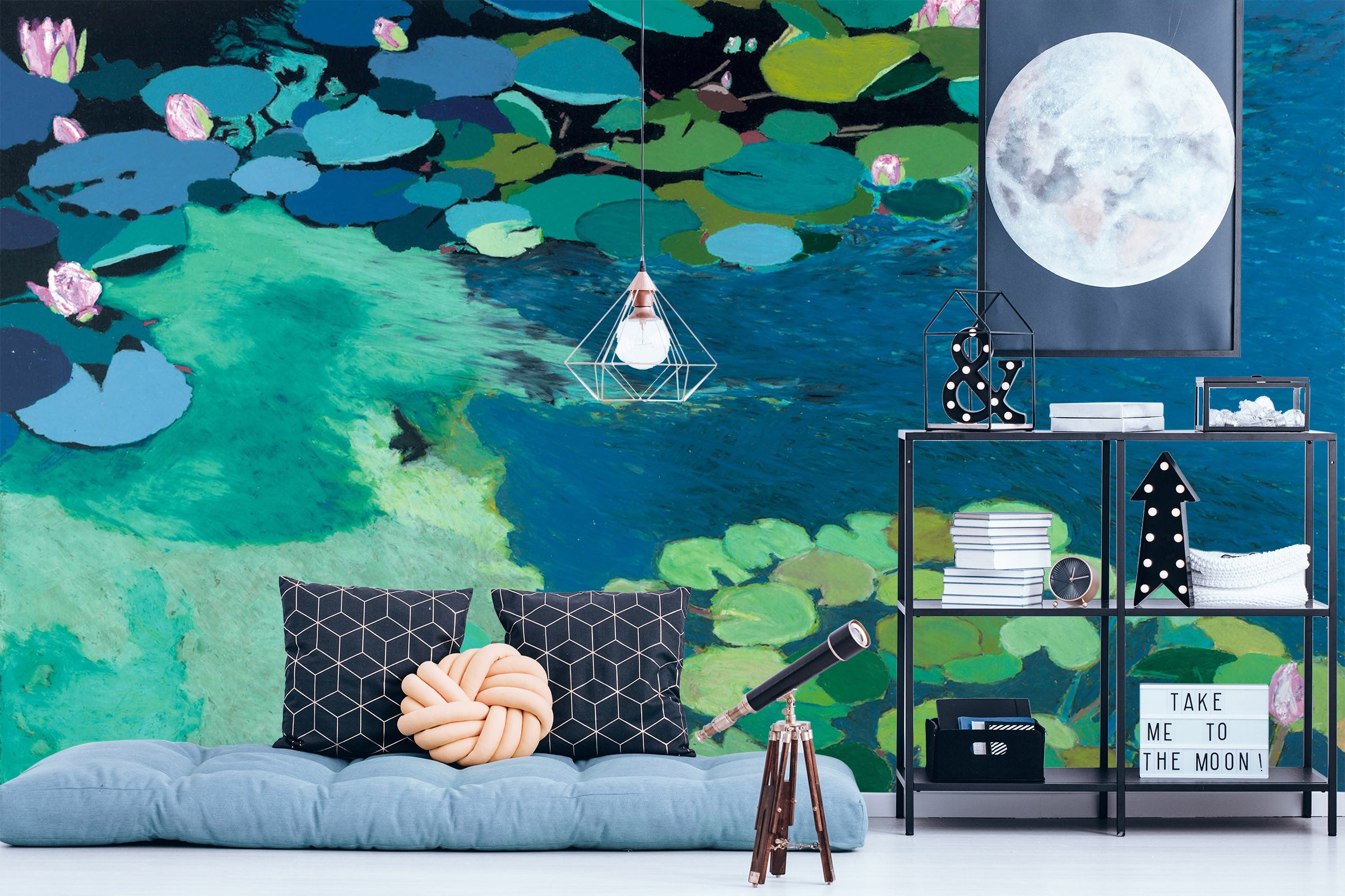 3D Lotus Pond 218 Allan P. Friedlander Wall Mural Wall Murals