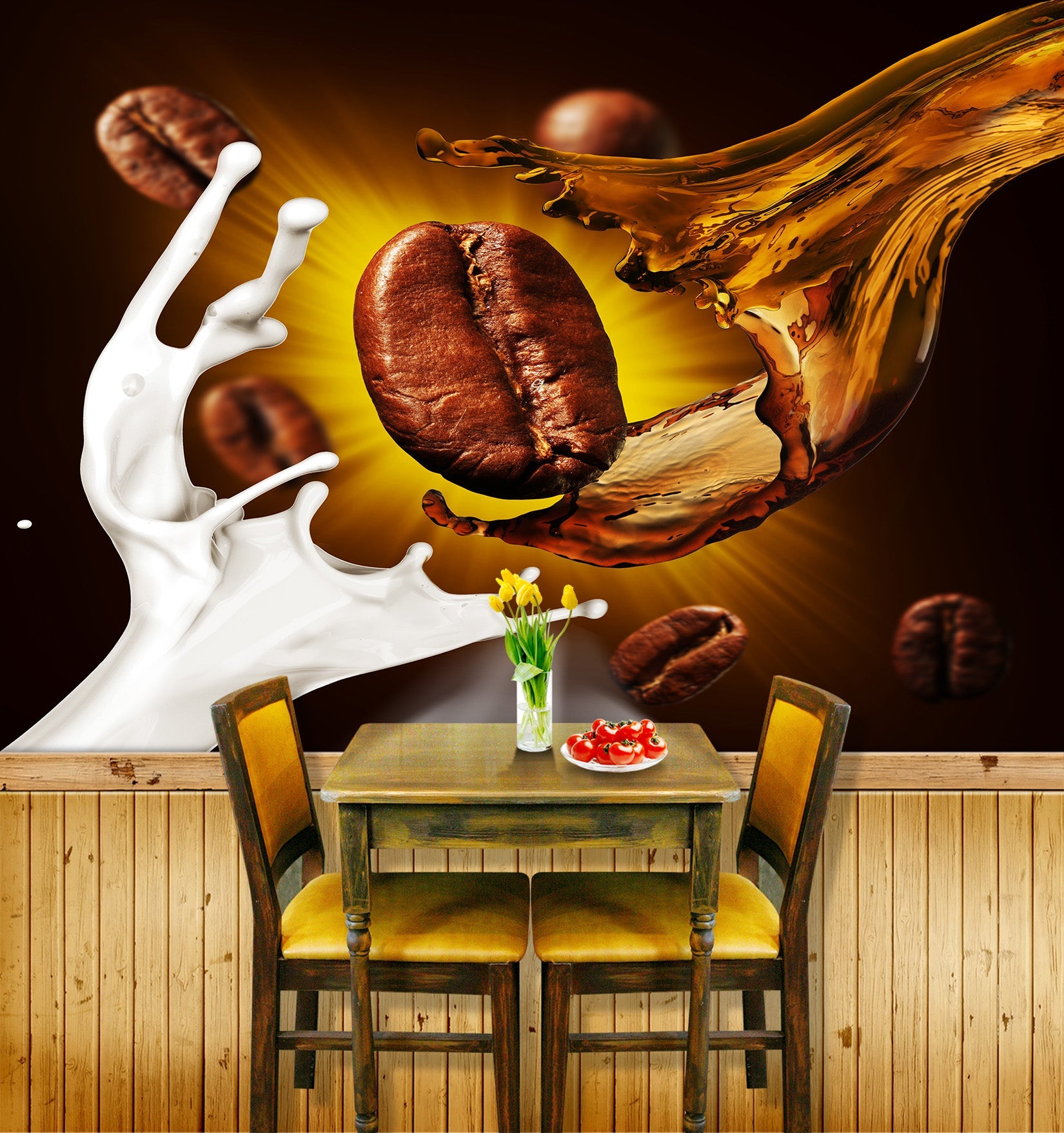 3D Coffee Beans 061 Food Wall Murals Wallpaper AJ Wallpaper 2 