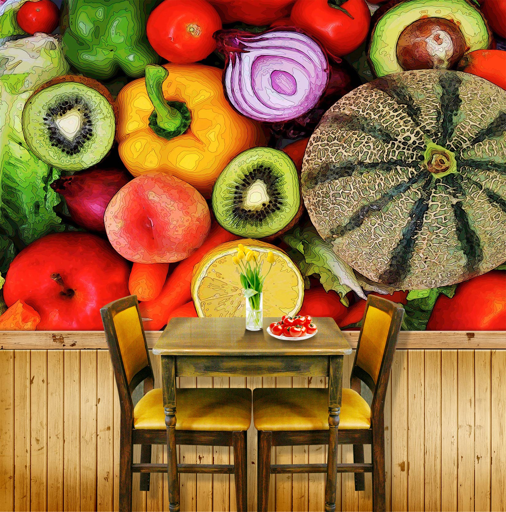 3D Fruit Vegetable 9124 Alius Herb Wall Mural Wall Murals