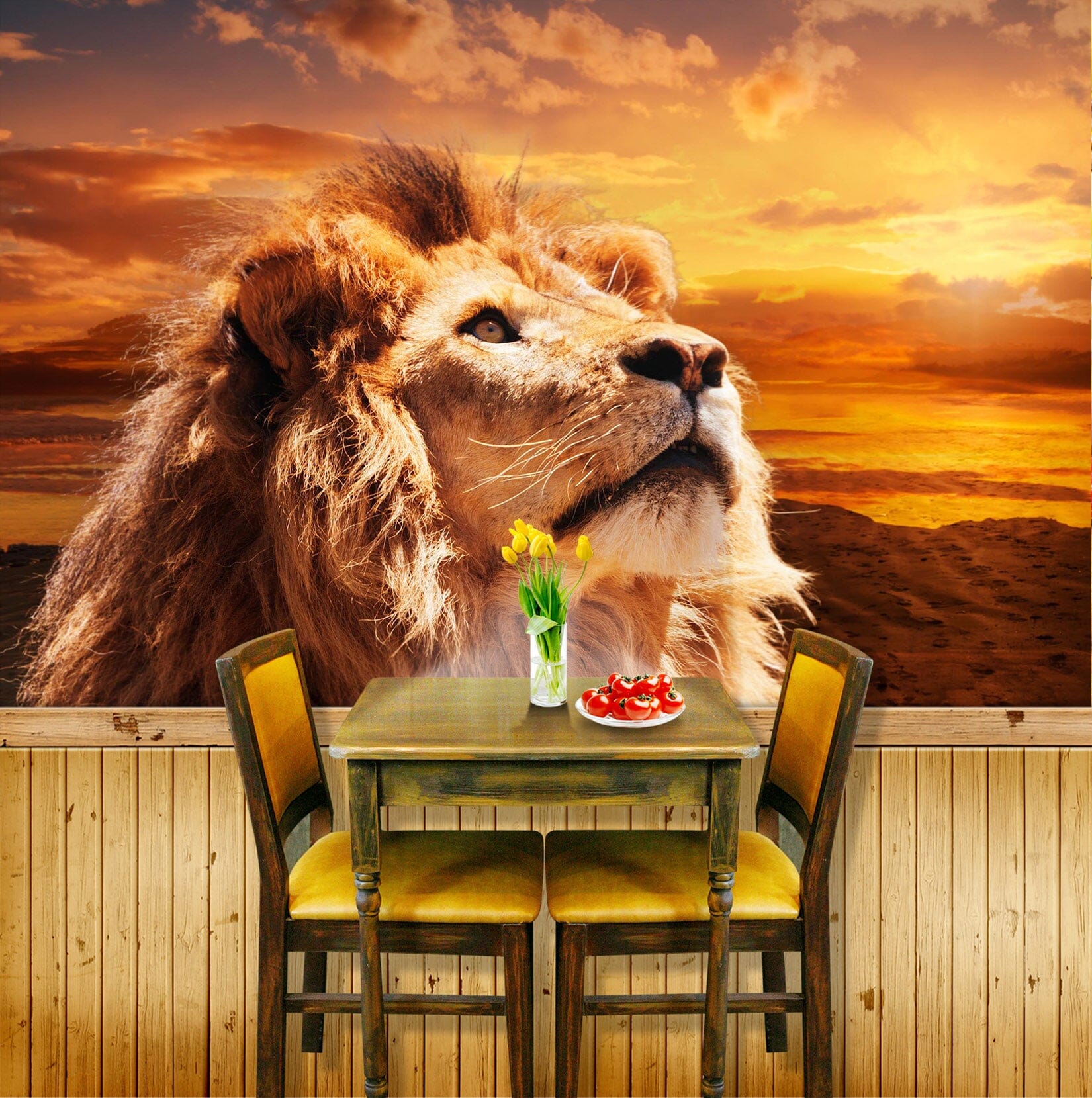 3D Steppe Lion 1054 Wall Murals Wallpaper AJ Wallpaper 2 