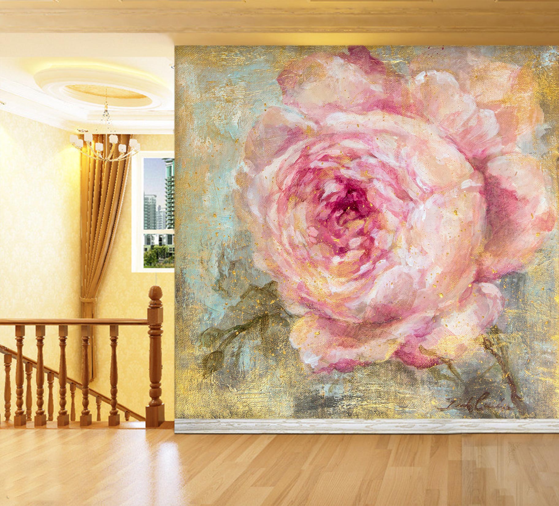 3D Rose Flowers 3189 Debi Coules Wall Mural Wall Murals