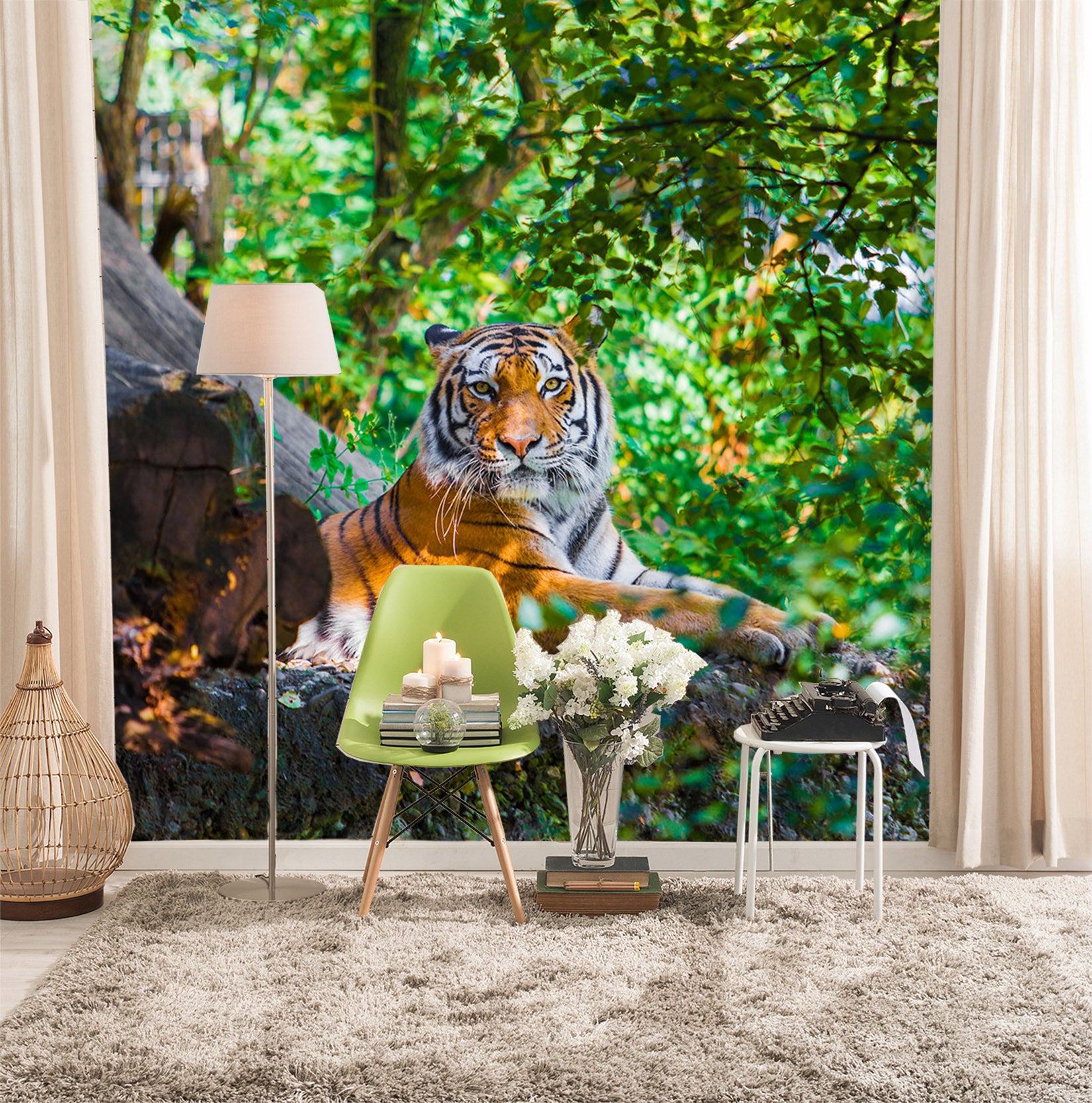 3D Siberian Tiger 343 Wall Murals