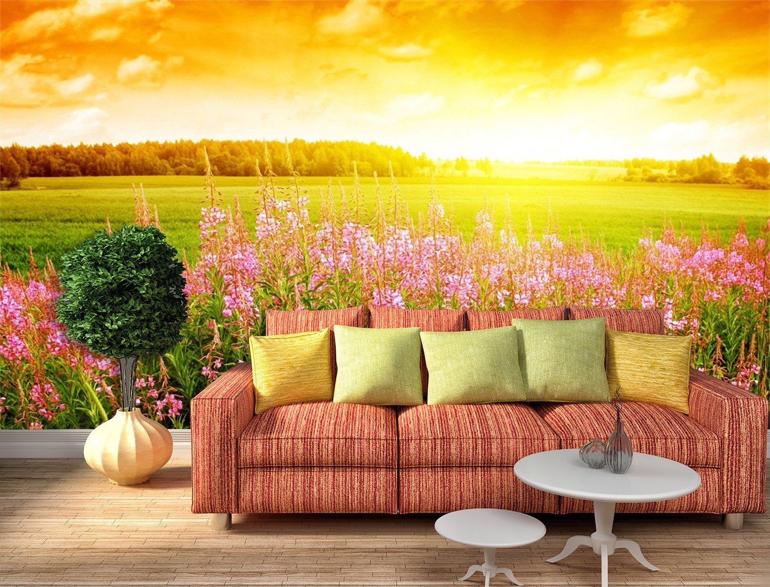 3D Sunshine Fields Flower 98 Wallpaper AJ Wallpaper 