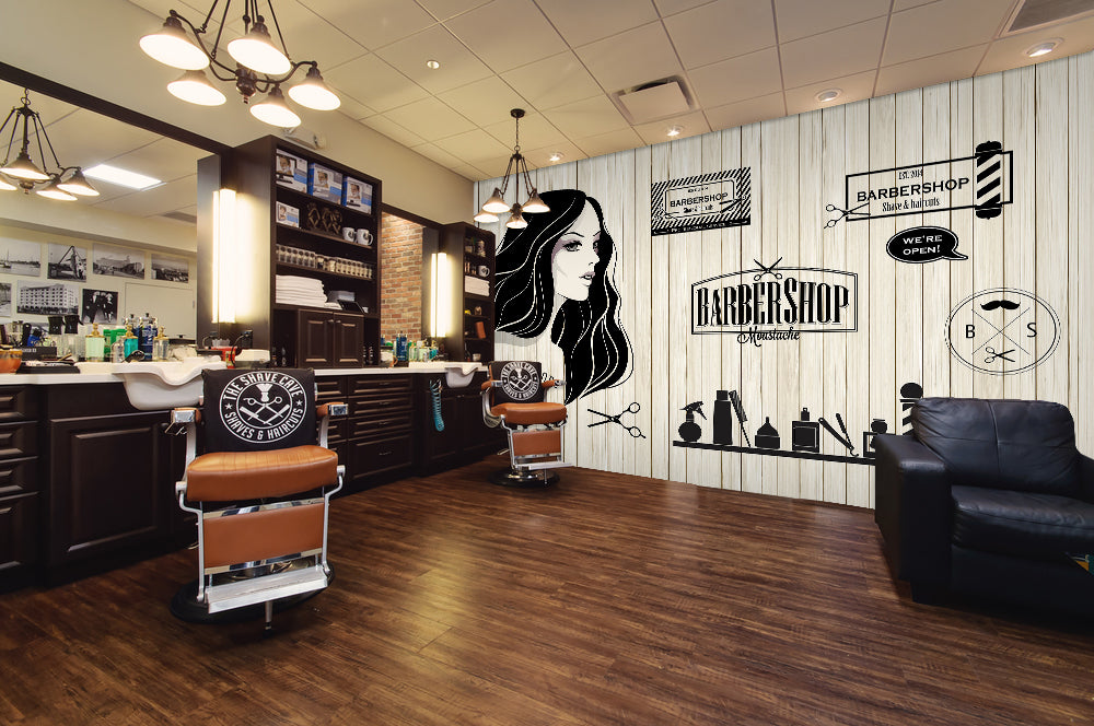 3D Women's Hairstyle 115182 Barber Shop Wall Murals