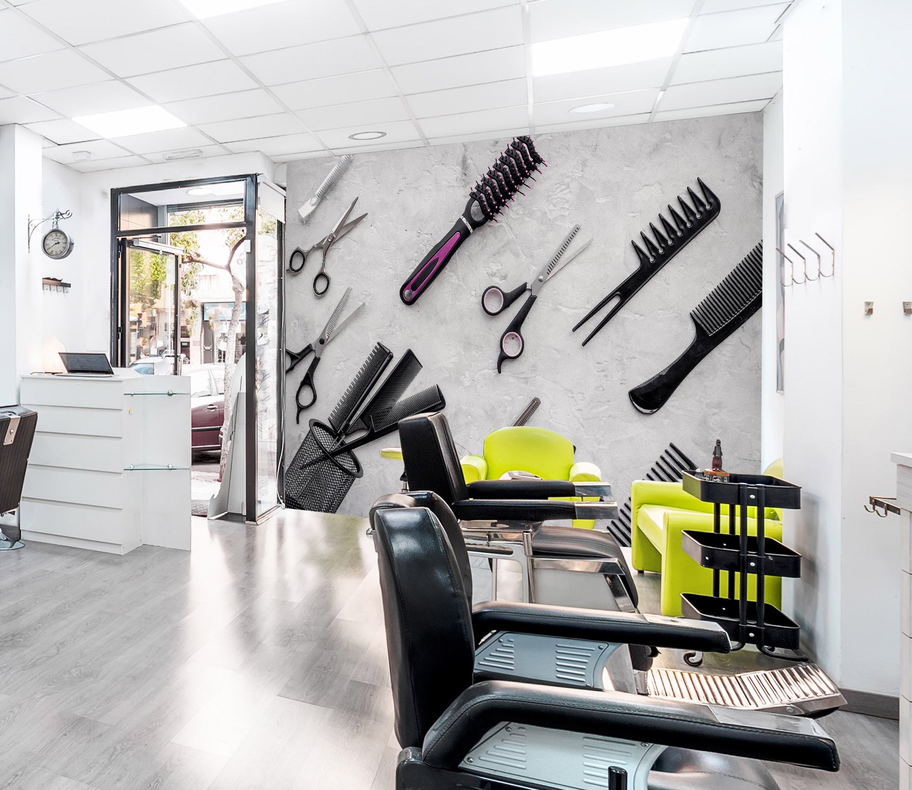 3D Various Combs 115157 Barber Shop Wall Murals