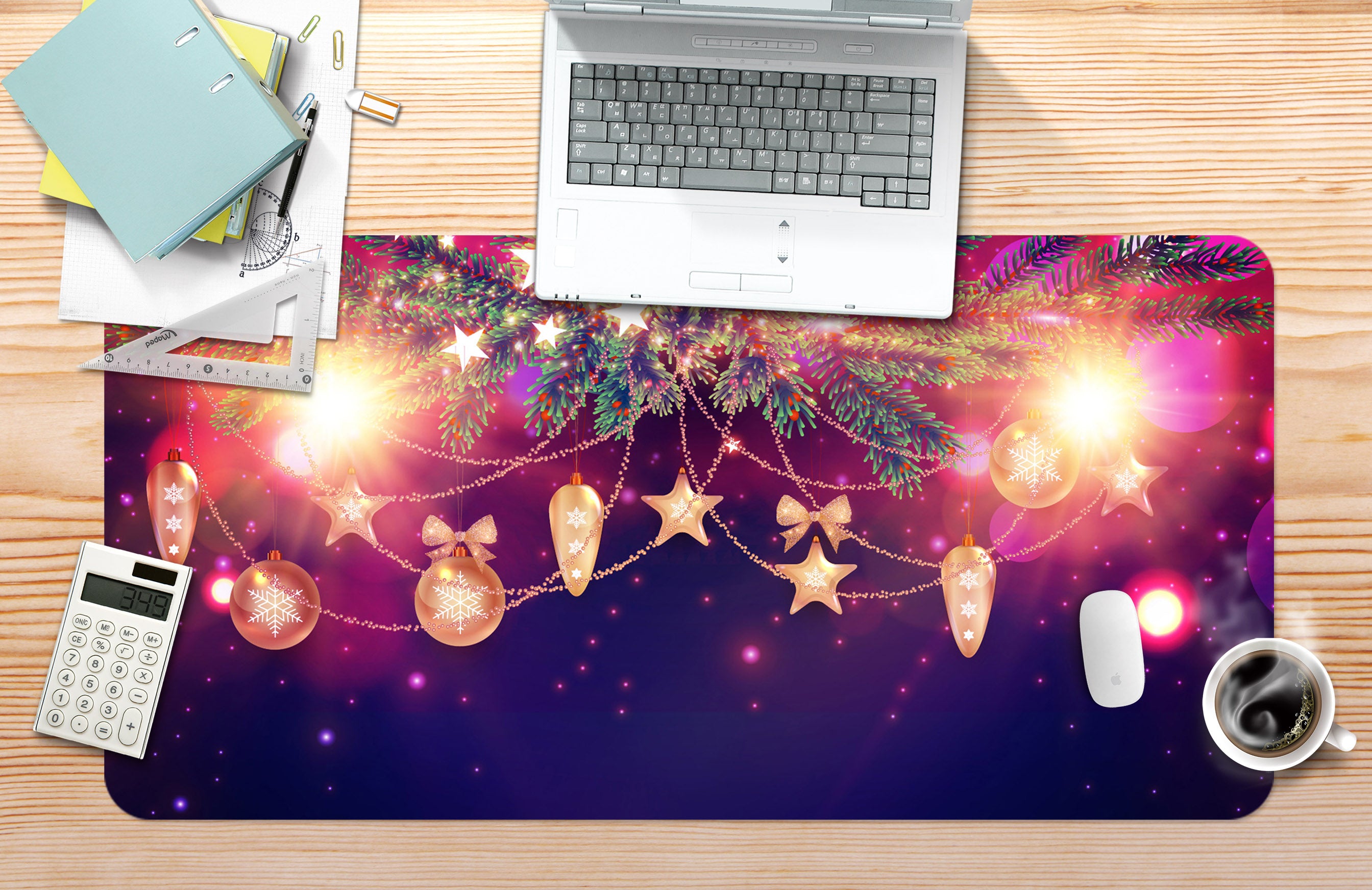 3D String Lights 51201 Christmas Desk Mat Xmas