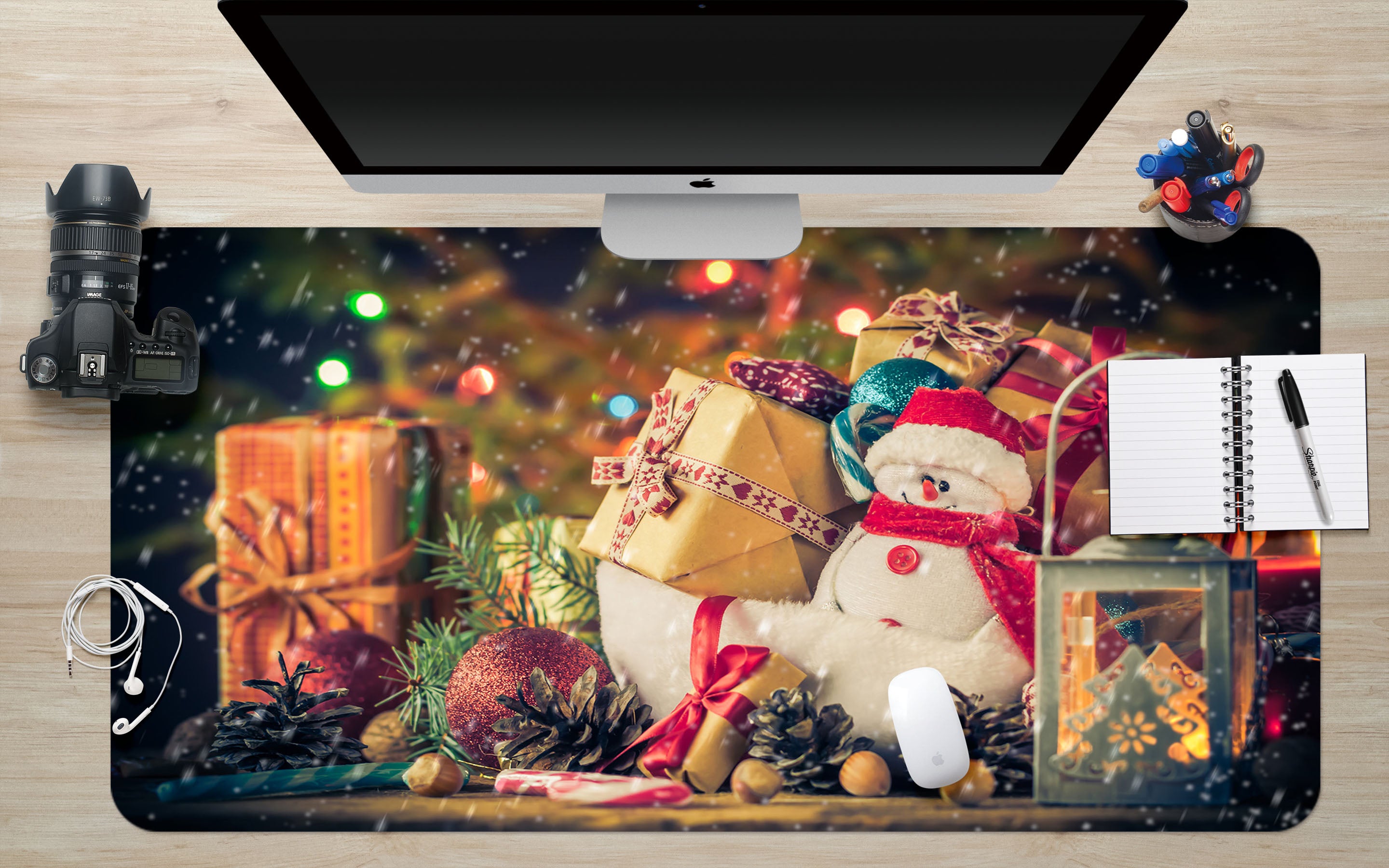 3D Snowman Doll Gift 51188 Christmas Desk Mat Xmas