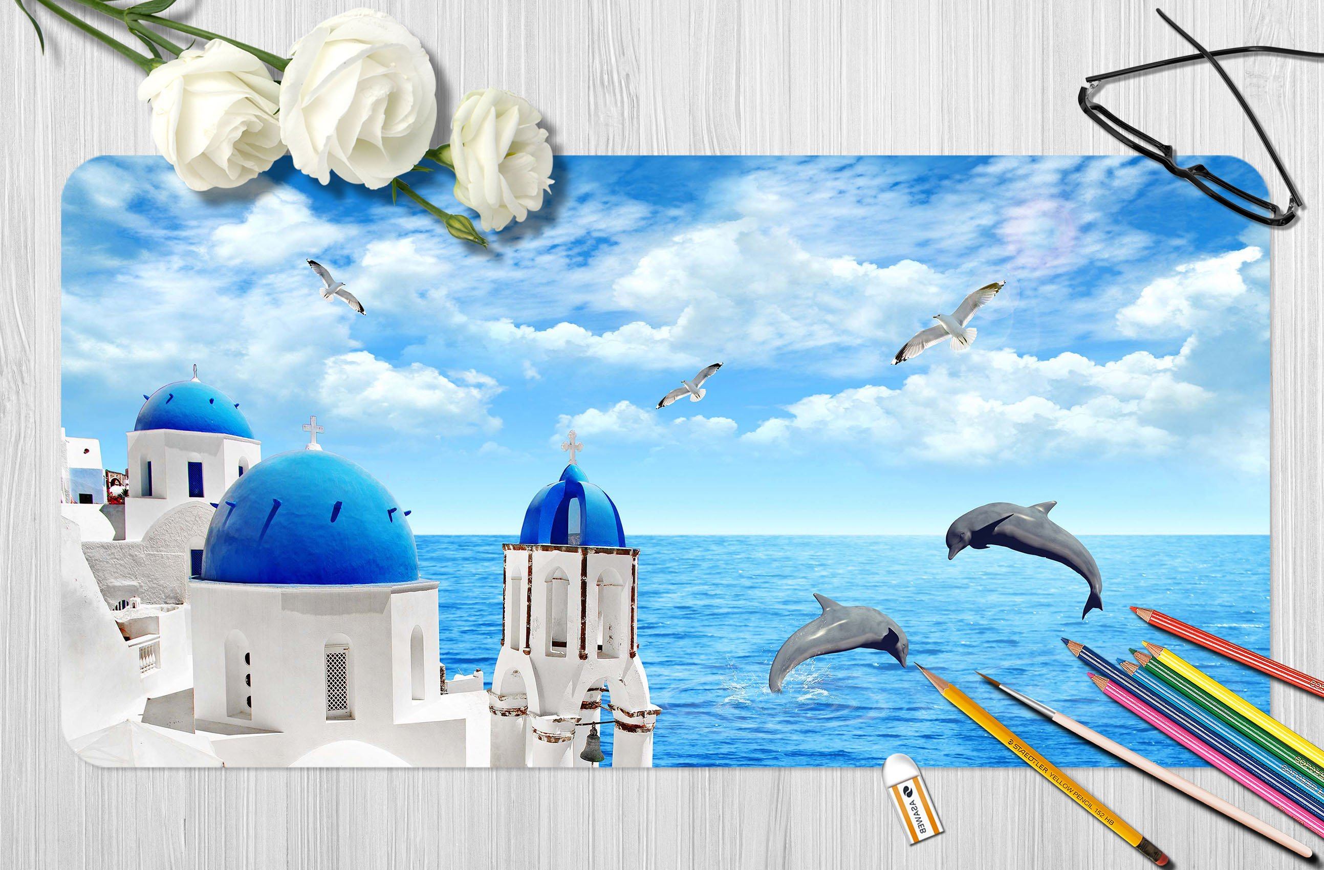 3D Town Dolphins 113 Desk Mat Mat AJ Creativity Home 