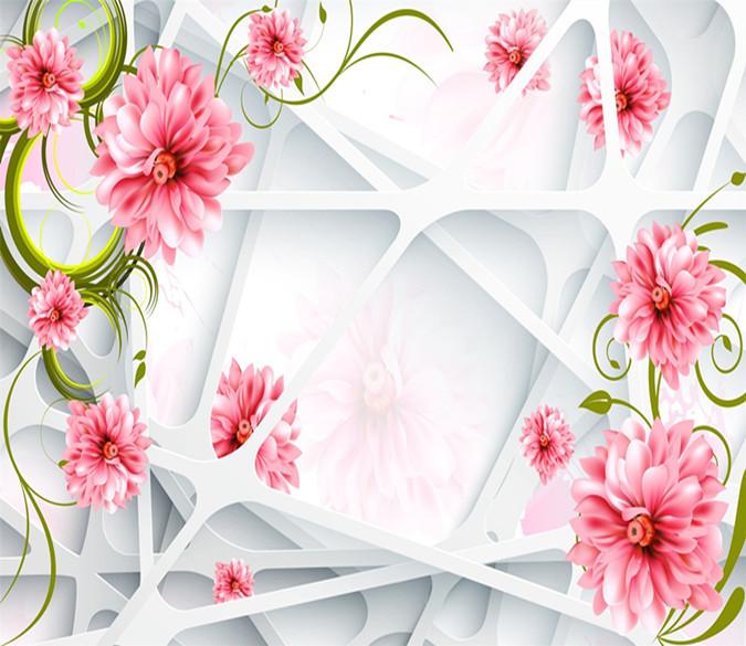 3D Pink Petal Blossoming 739 Wallpaper AJ Wallpaper 