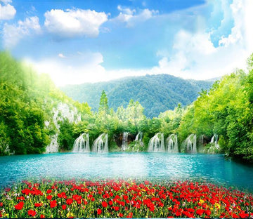 3D Plants Mountain And Lake 77 Wallpaper AJ Wallpaper 2 