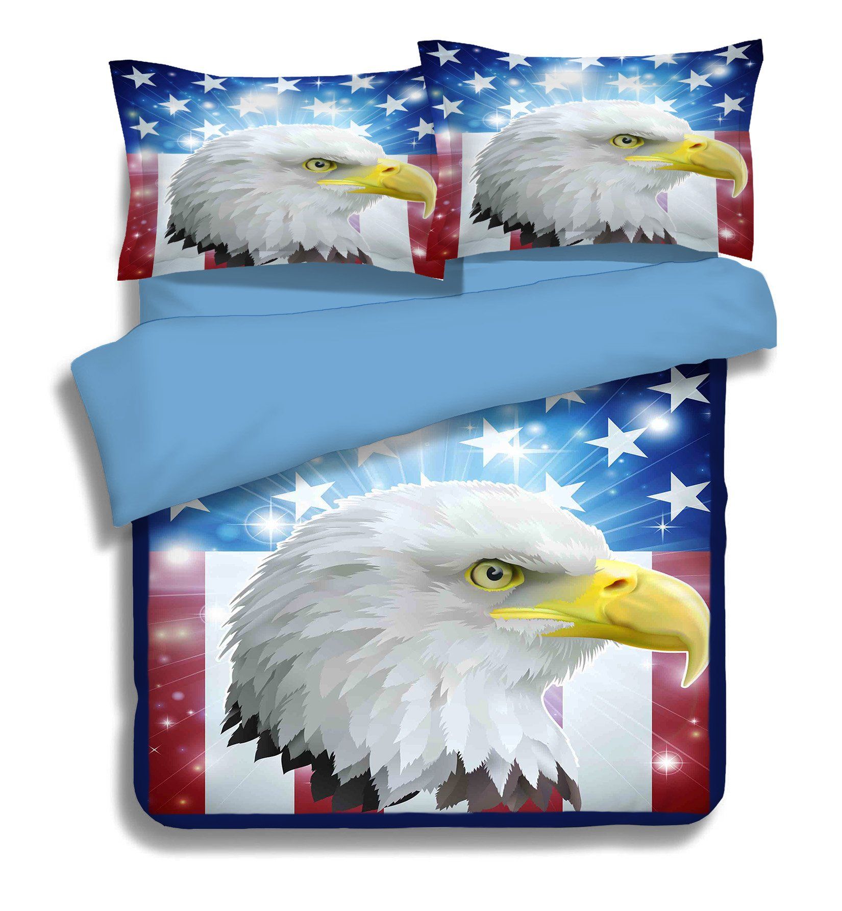 3D Eagle Head 045 Bed Pillowcases Quilt Wallpaper AJ Wallpaper 