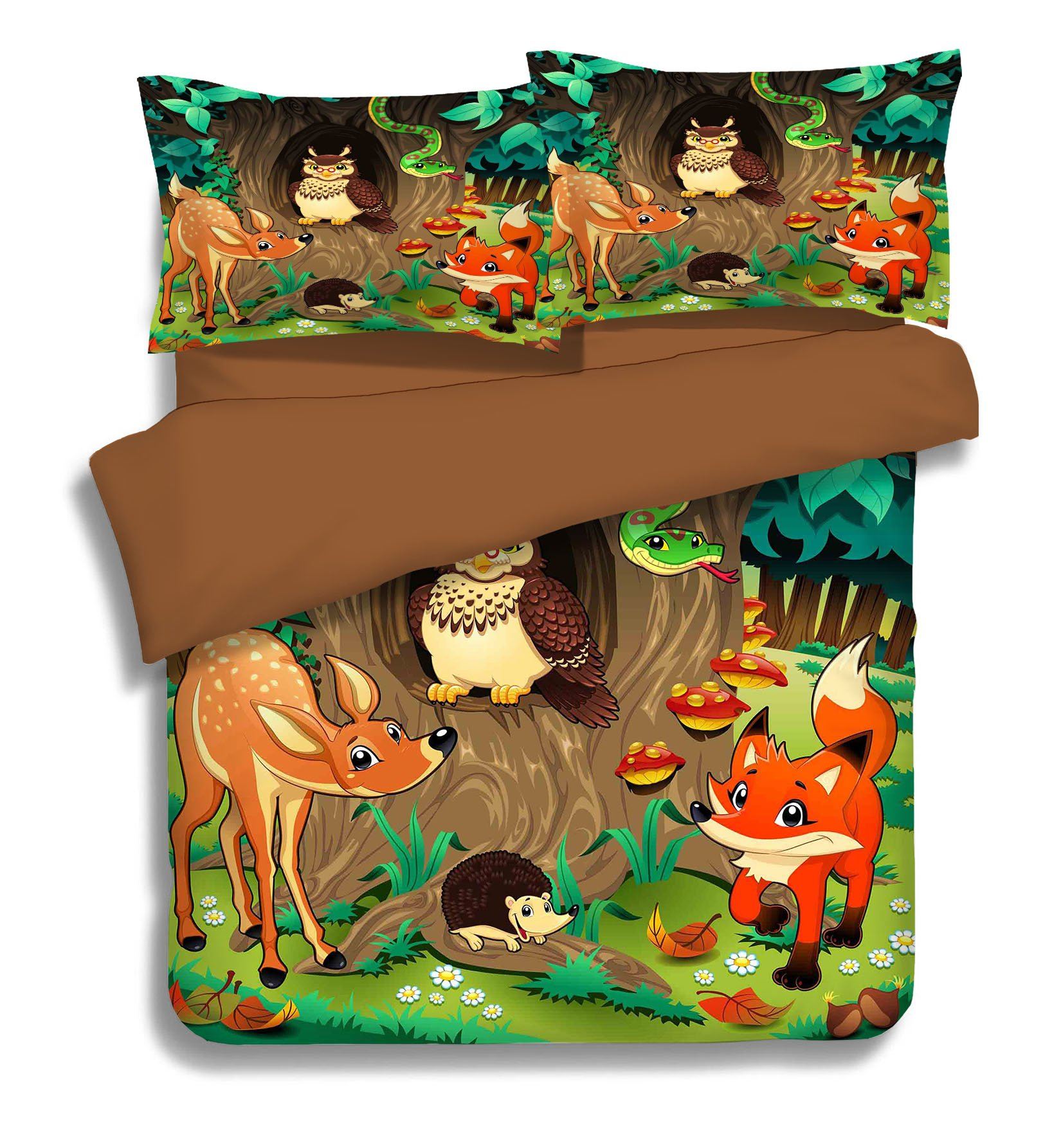 3D Forest Lovely Animals 238 Bed Pillowcases Quilt Wallpaper AJ Wallpaper 