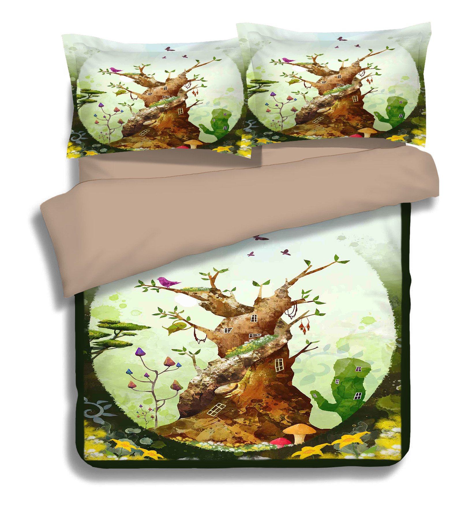 3D tree House 031 Bed Pillowcases Quilt Wallpaper AJ Wallpaper 