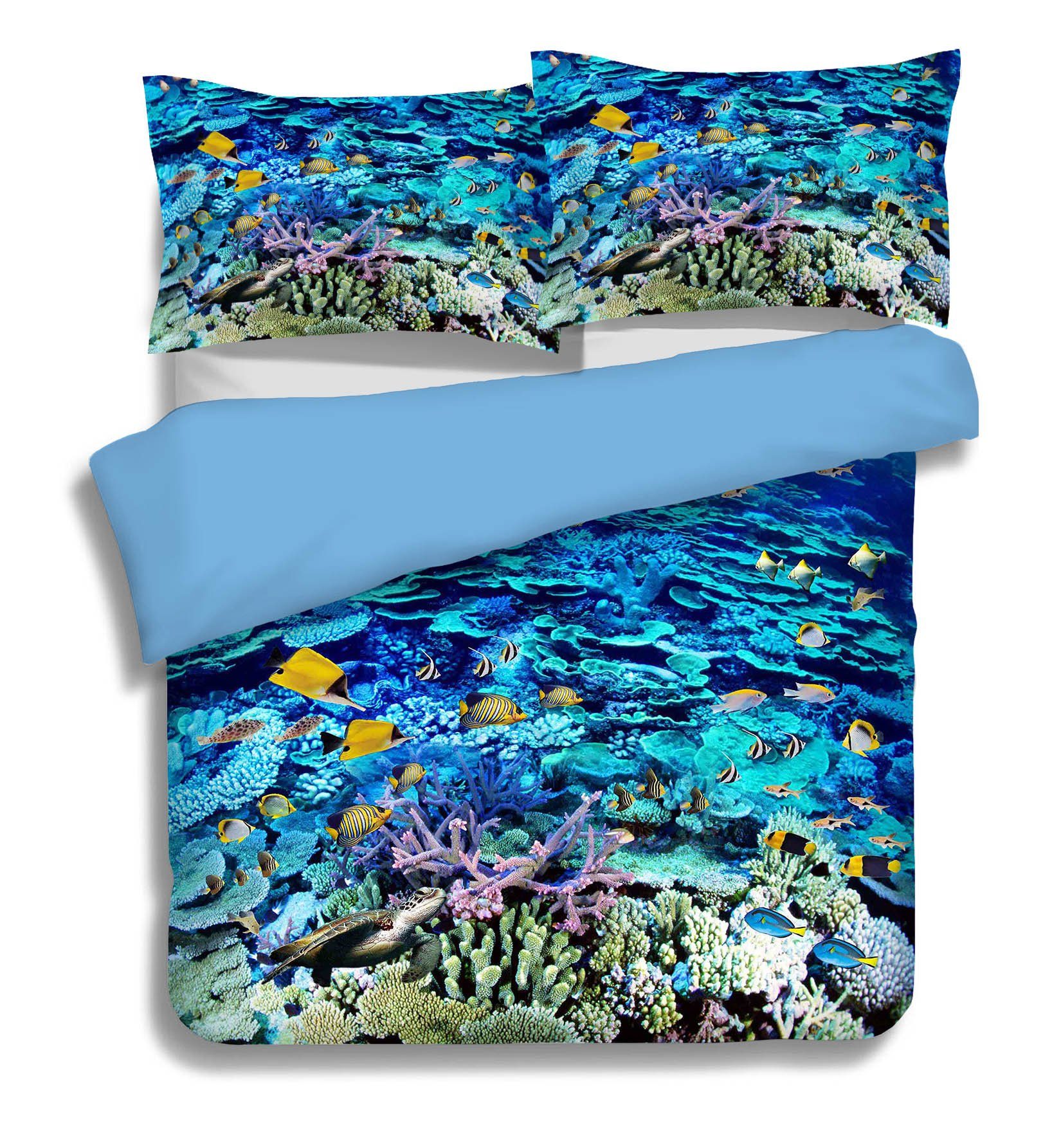 3D Turtle Fish 210 Bed Pillowcases Quilt Wallpaper AJ Wallpaper 