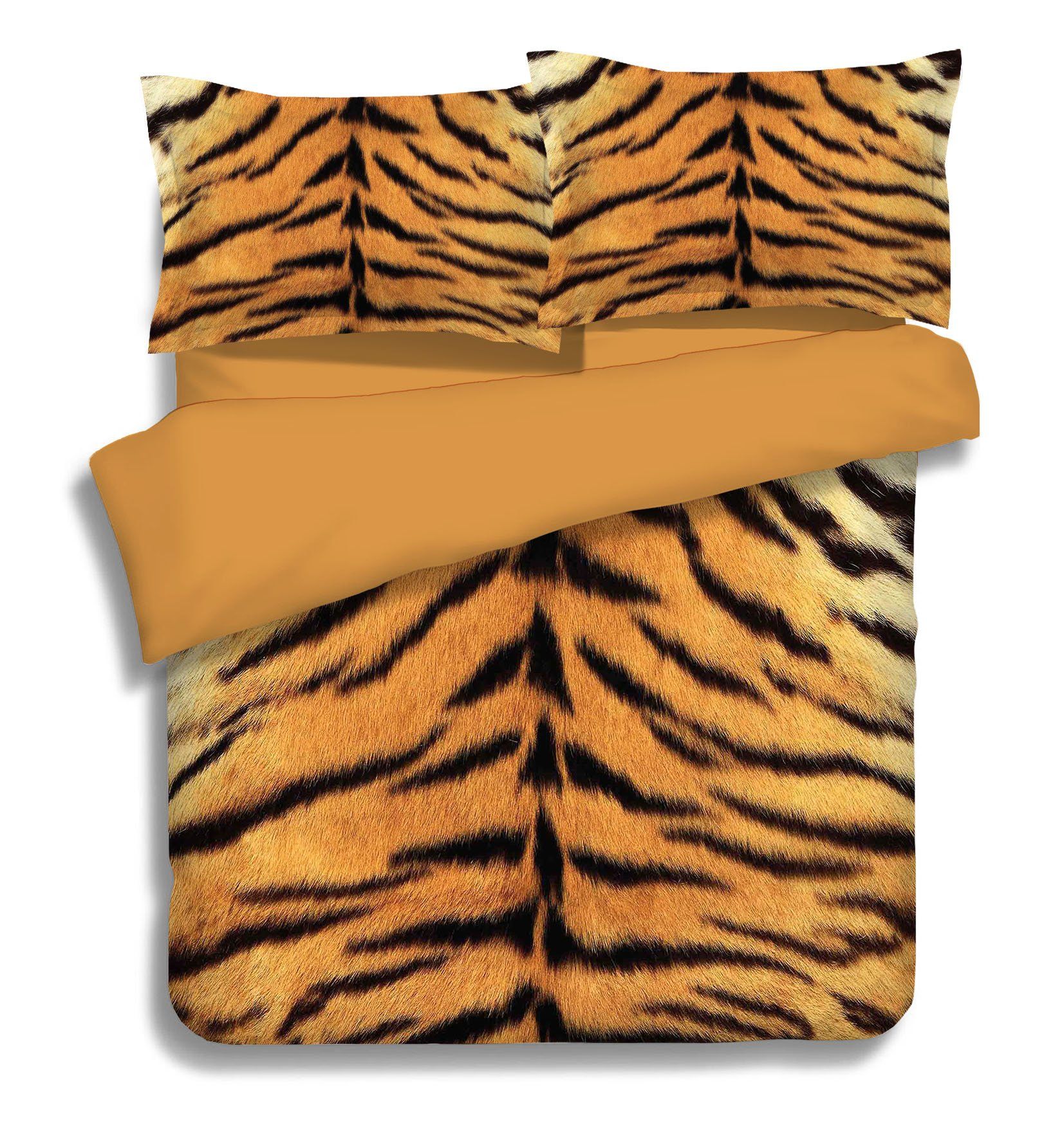 3D Tiger Fur Pattern 260 Bed Pillowcases Quilt Wallpaper AJ Wallpaper 