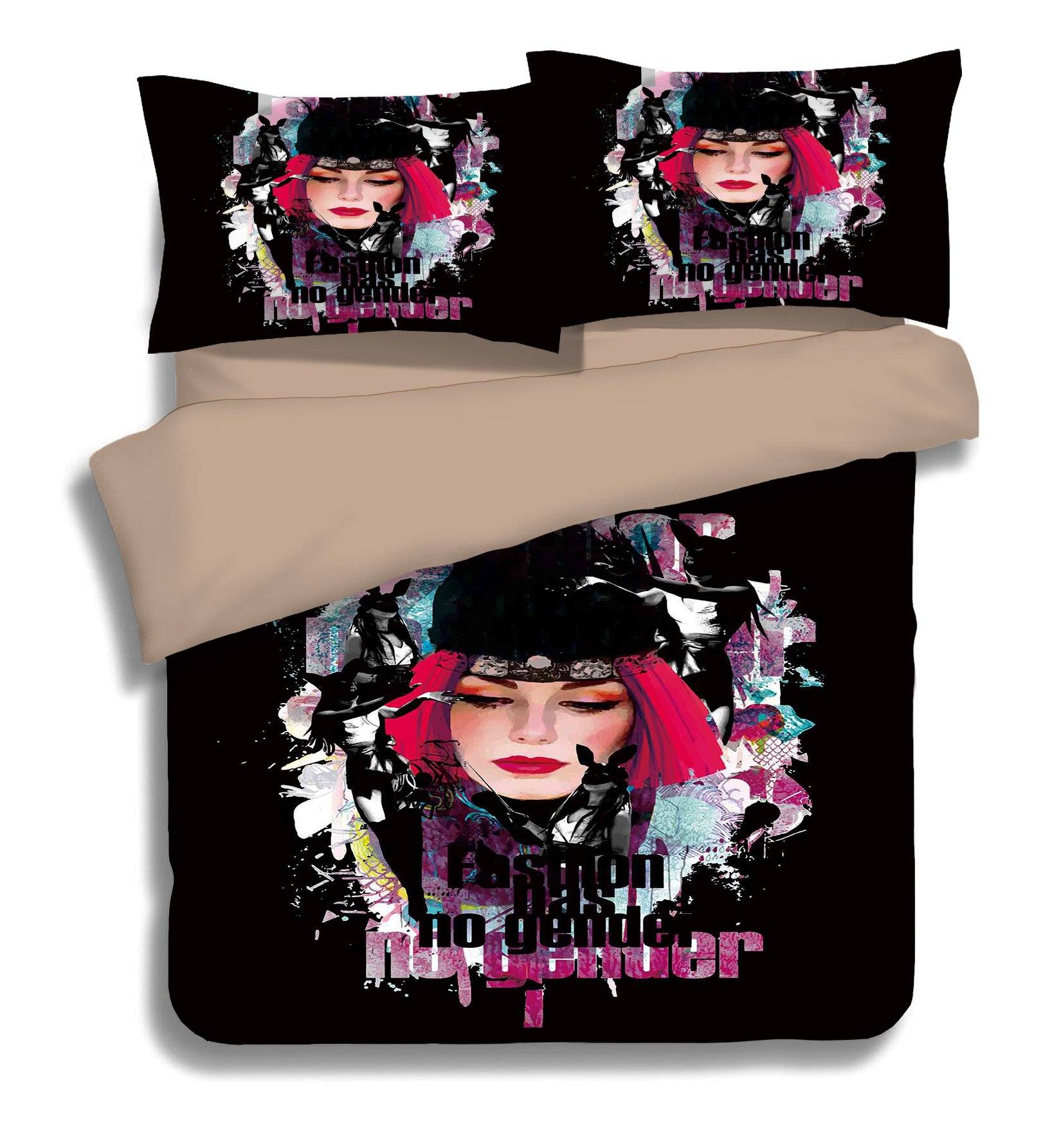 3D Woman Black Hat 047 Bed Pillowcases Quilt Wallpaper AJ Wallpaper 