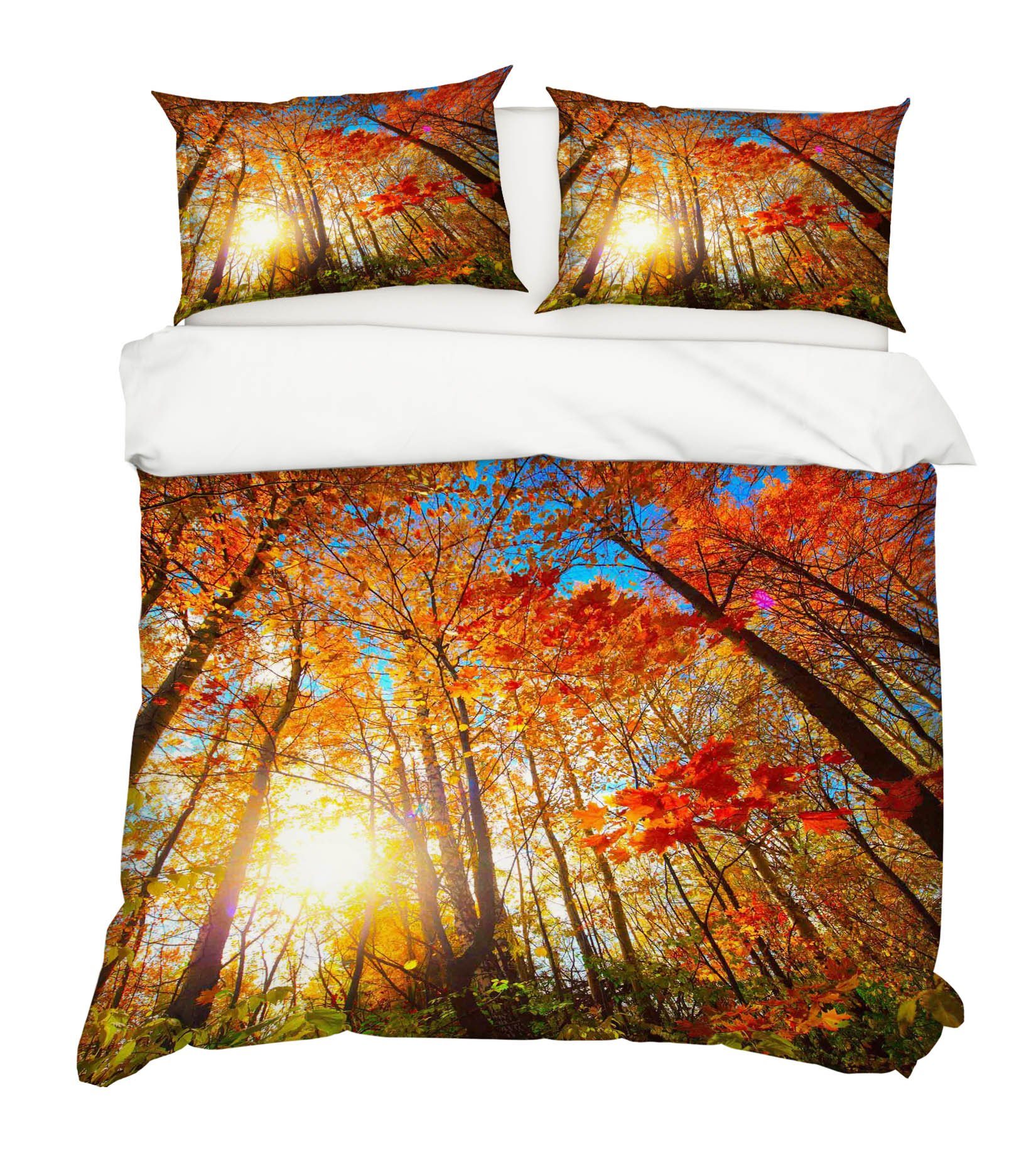 3D Sunshine Maple Grove 133 Bed Pillowcases Quilt Wallpaper AJ Wallpaper 